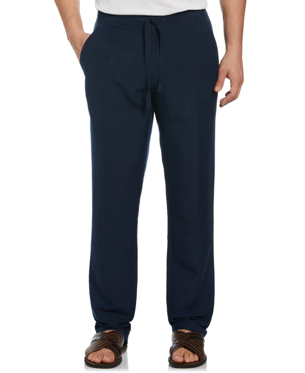Linen-Blend Core Drawstring Pants sold by Cubavera