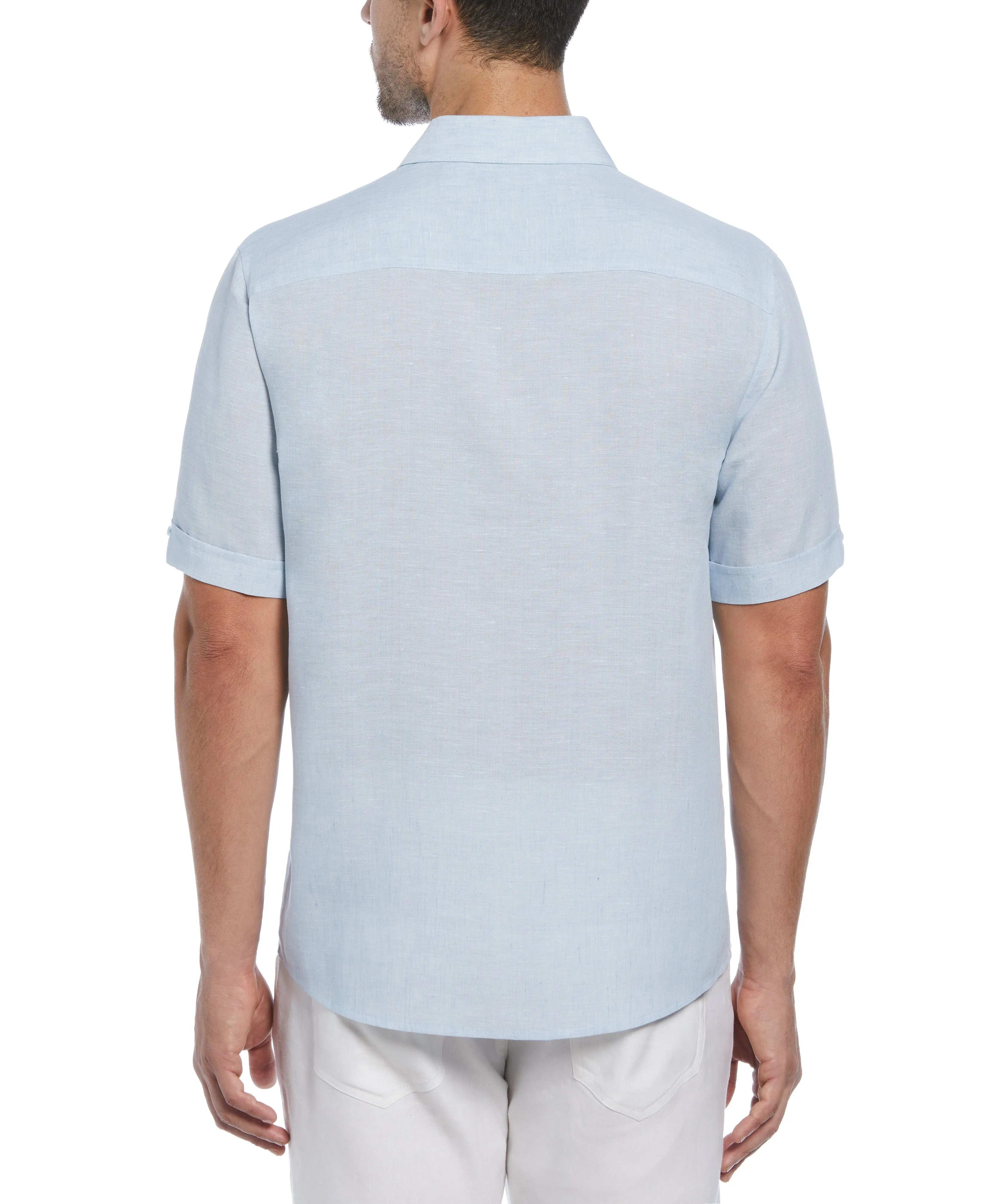 TravelSelect™ Linen-Blend One Pocket Shirt sold by Cubavera product image thumbnail 2