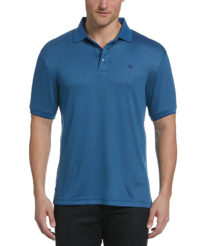 Diamond Jacquard Polo sold by Cubavera