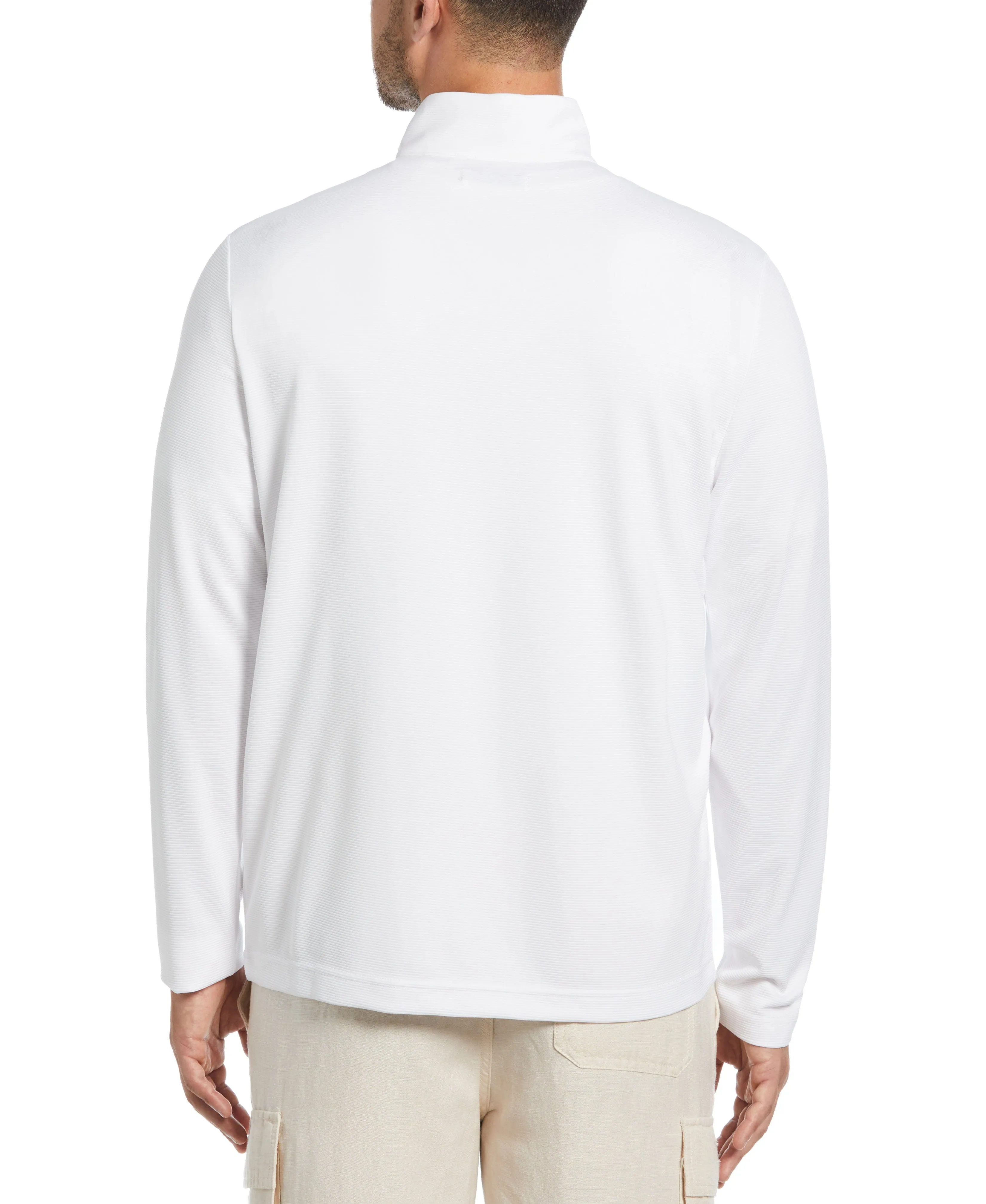 Solid Textured 1/4 Zip Pullover Sweater sold by Cubavera product image thumbnail 2