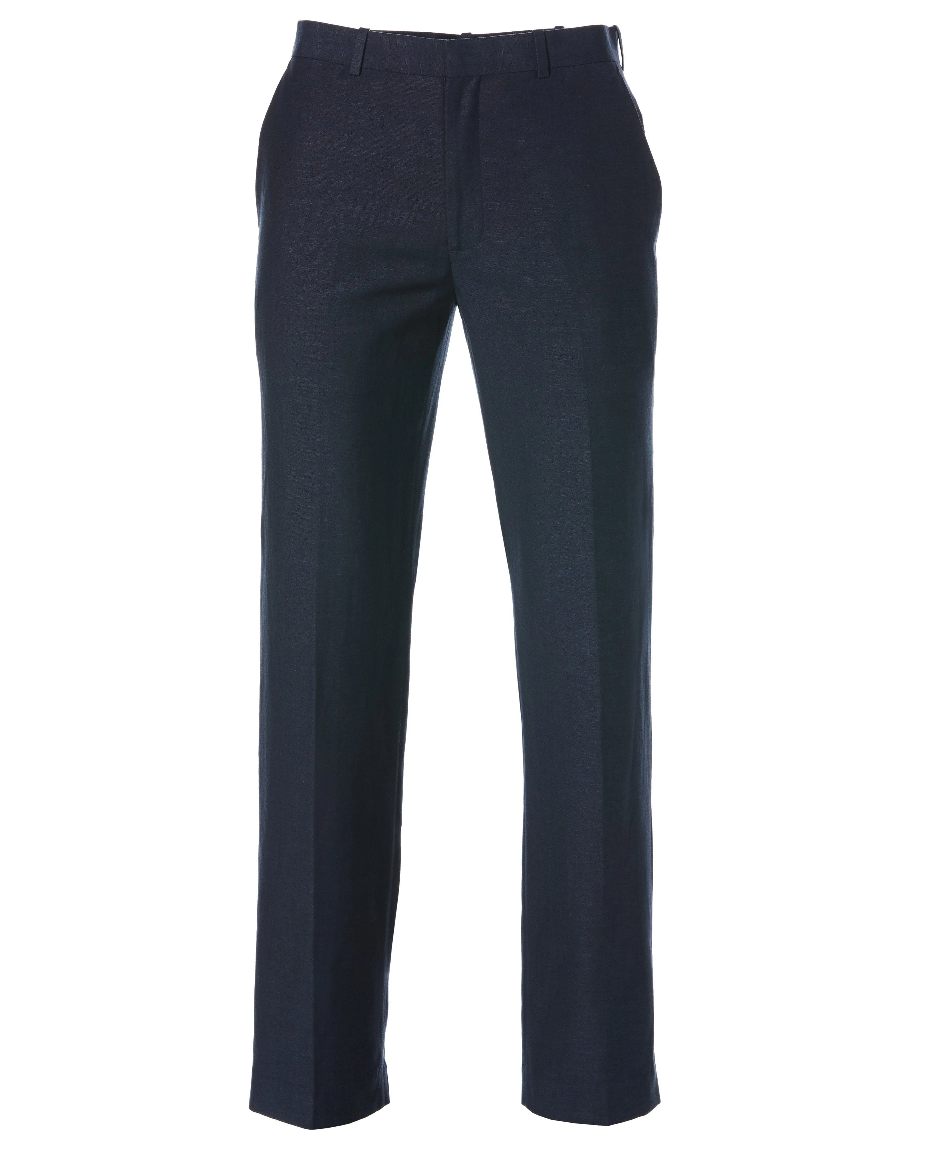 Linen-Blend Flat Front Pants - Navy Blue sold by Cubavera product image thumbnail 3