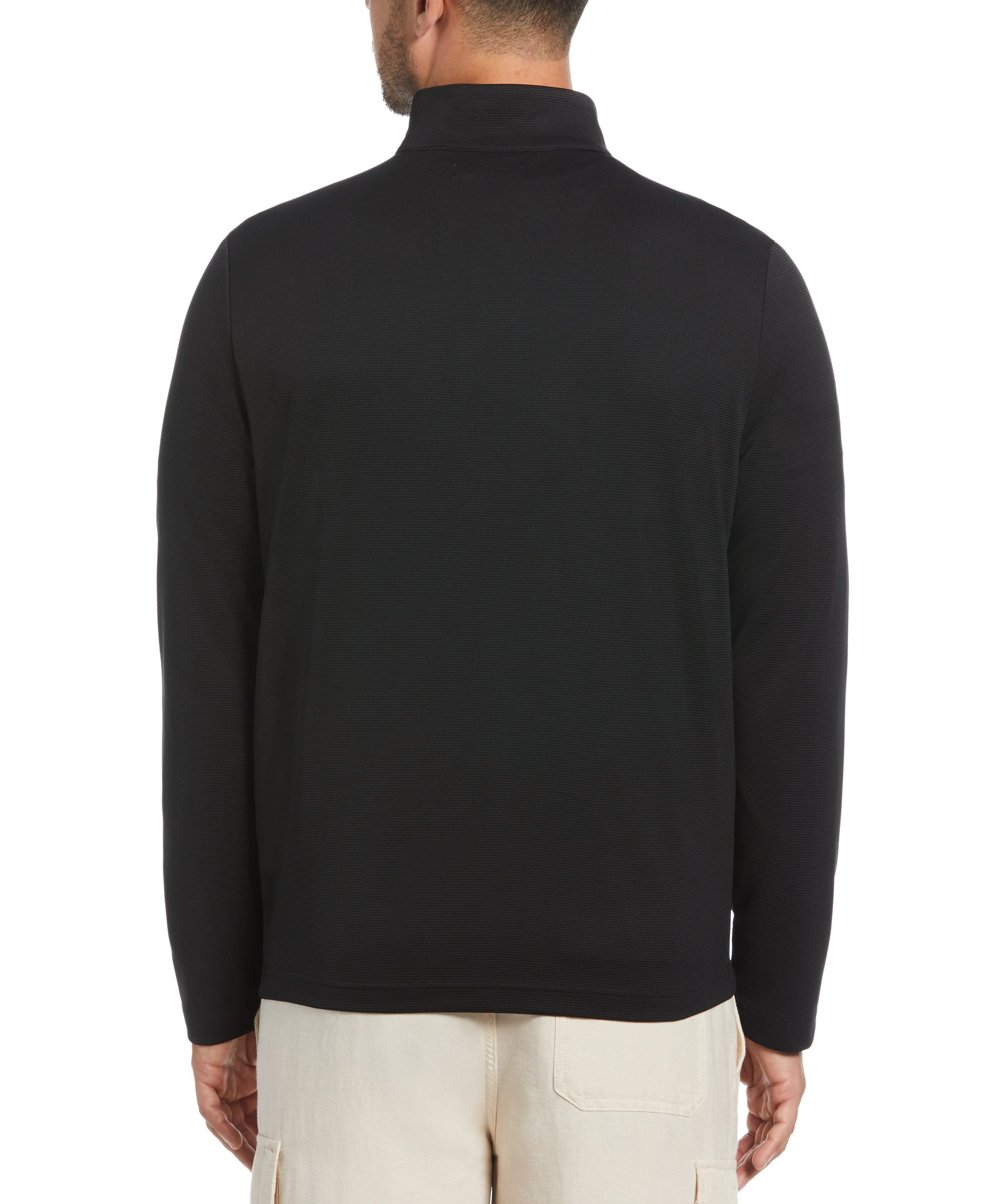 Solid Textured 1/4 Zip Pullover Sweater sold by Cubavera product image thumbnail 2