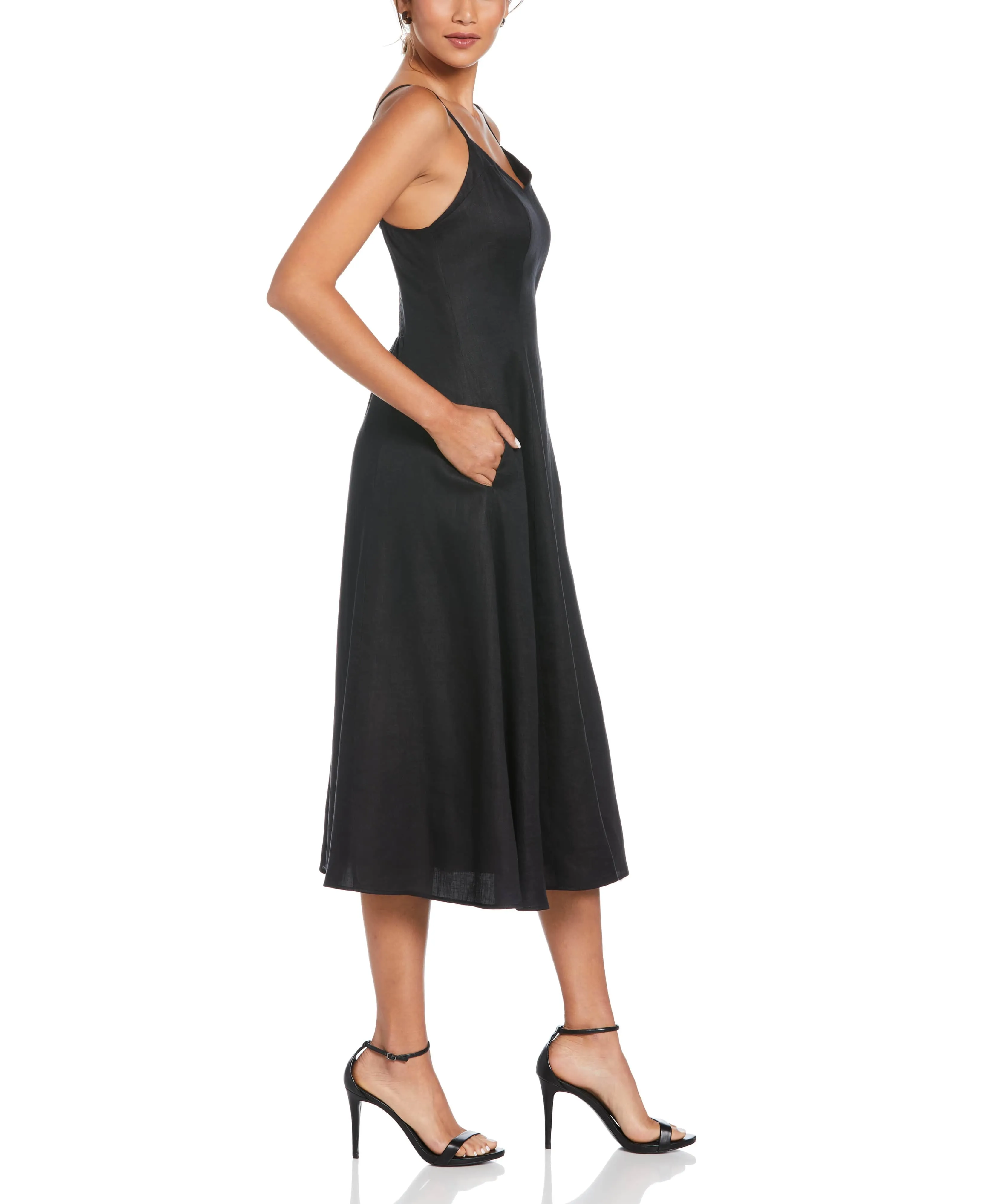 Linen Thin Strap Midi Dress sold by Cubavera product image thumbnail 3