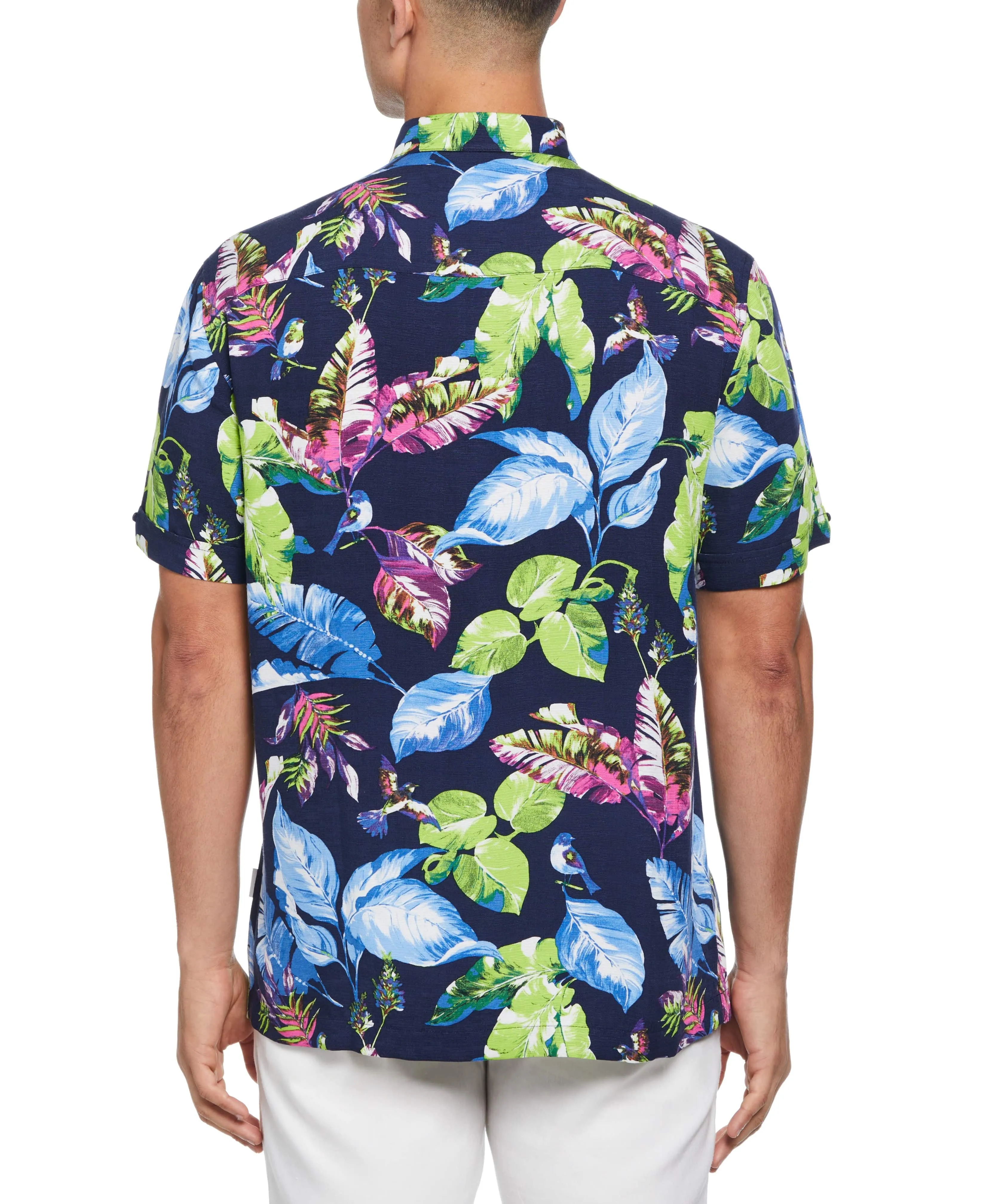 Textured Leaf Print Shirt sold by Cubavera product image thumbnail 2