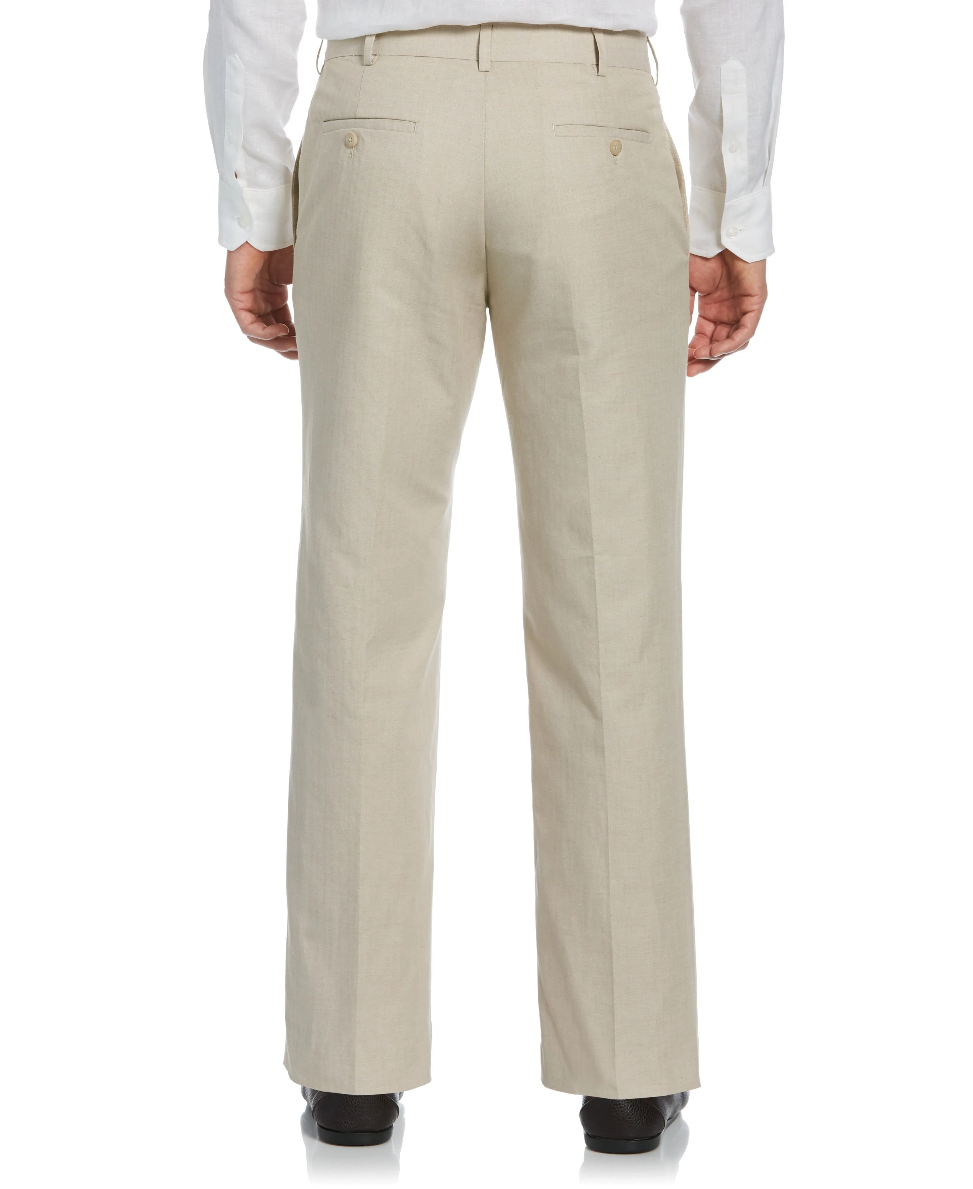 Cotton-Linen Flat Front Textured Pants sold by Cubavera product image thumbnail 2