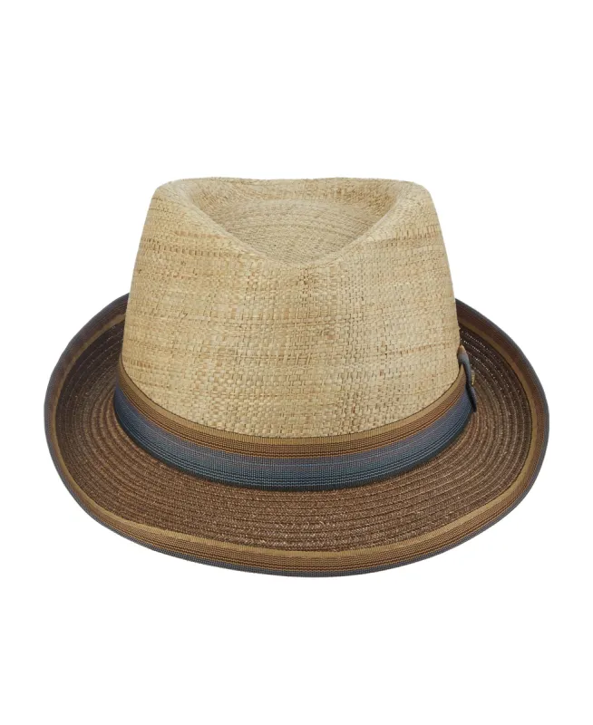 Matte Raffia Fedora With Paper Braid Brim sold by Cubavera