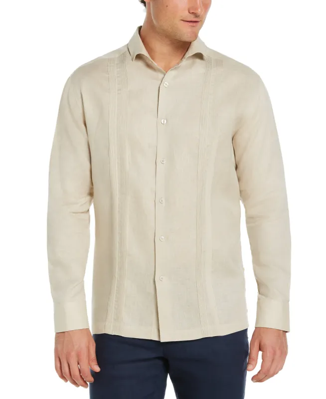Modern Linen Multi Pintuck Guayabera Shirt sold by Cubavera