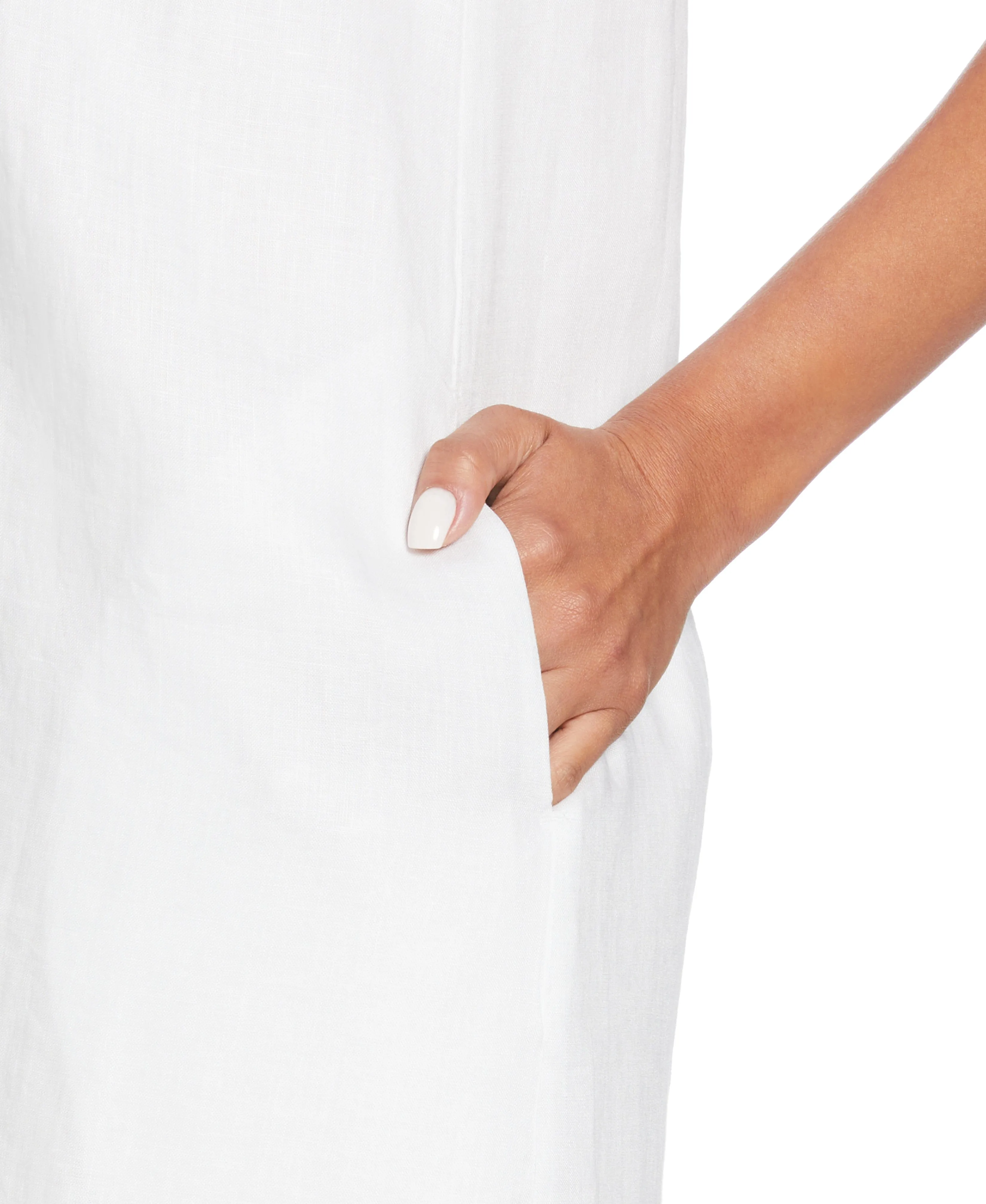 Linen Off-The-Shoulder Knee-Length Dress sold by Cubavera product image thumbnail 4