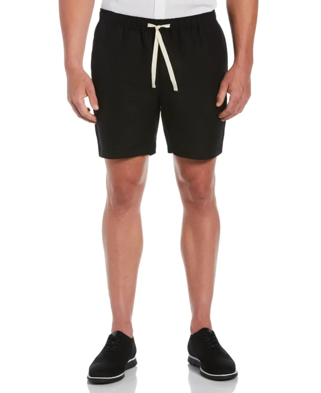 Linen-Blend Pull On Drawstring Shorts sold by Cubavera