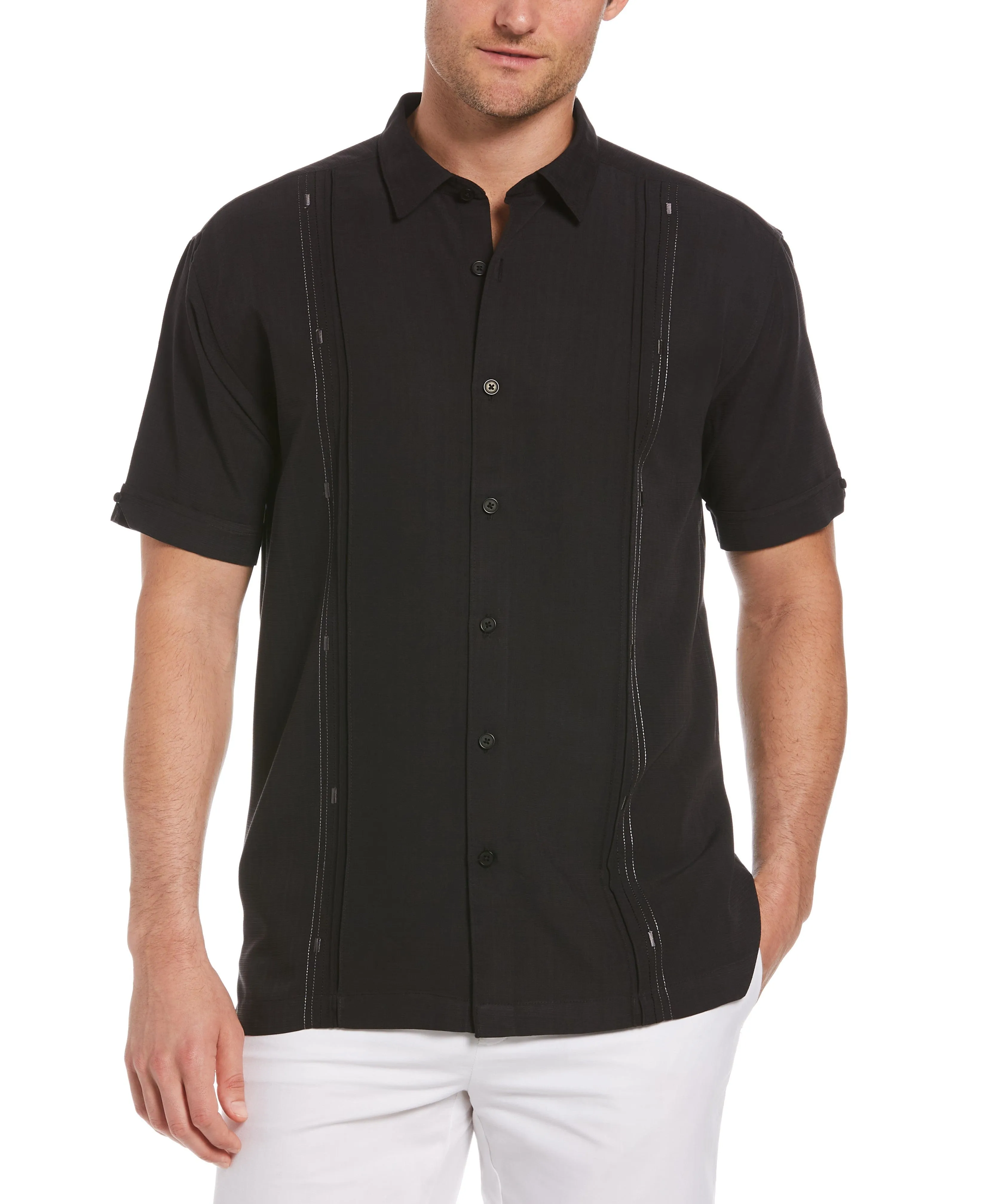 Big & Tall Embroidered Panel Shirt sold by Cubavera