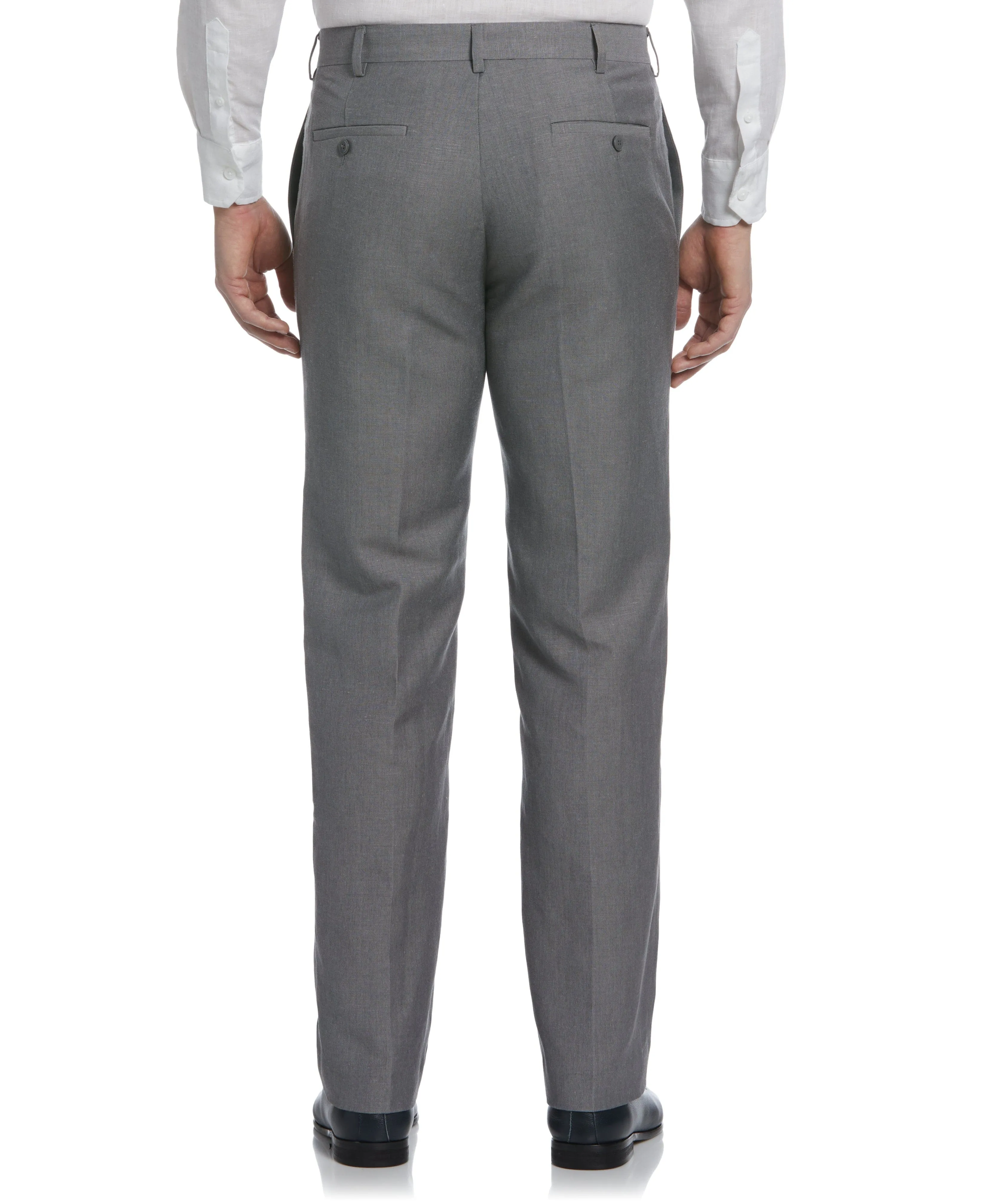 Linen-Blend Flat Front Pants - Gray sold by Cubavera product image thumbnail 2