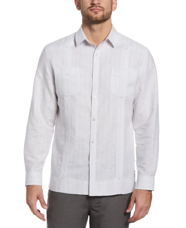 Linen Blend Multi Stripe Guayabera Shirt sold by Cubavera