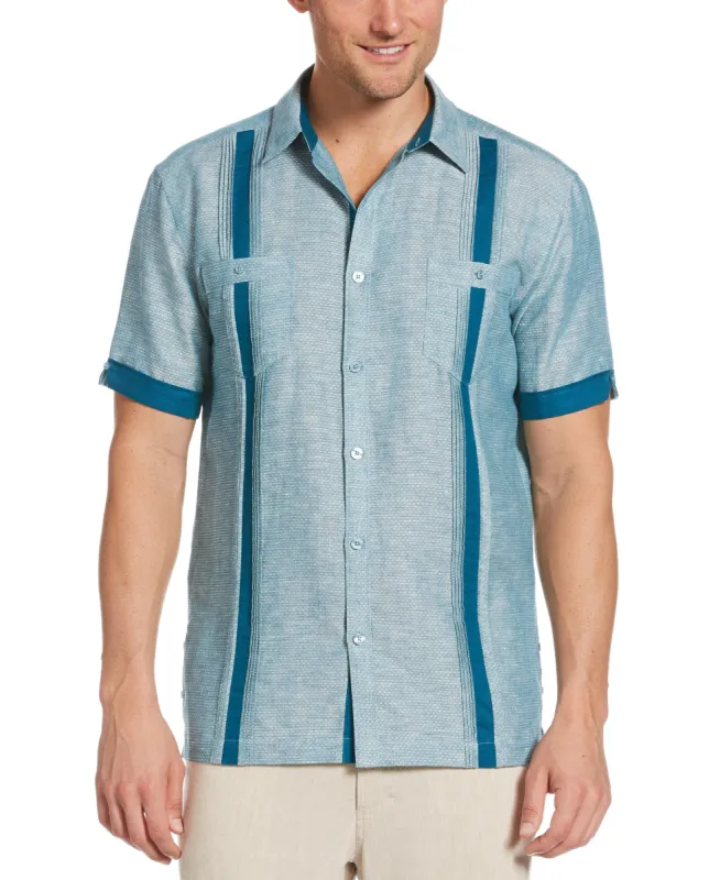 Fashion Double Pocket Guayabera Shirt made by Cubavera
