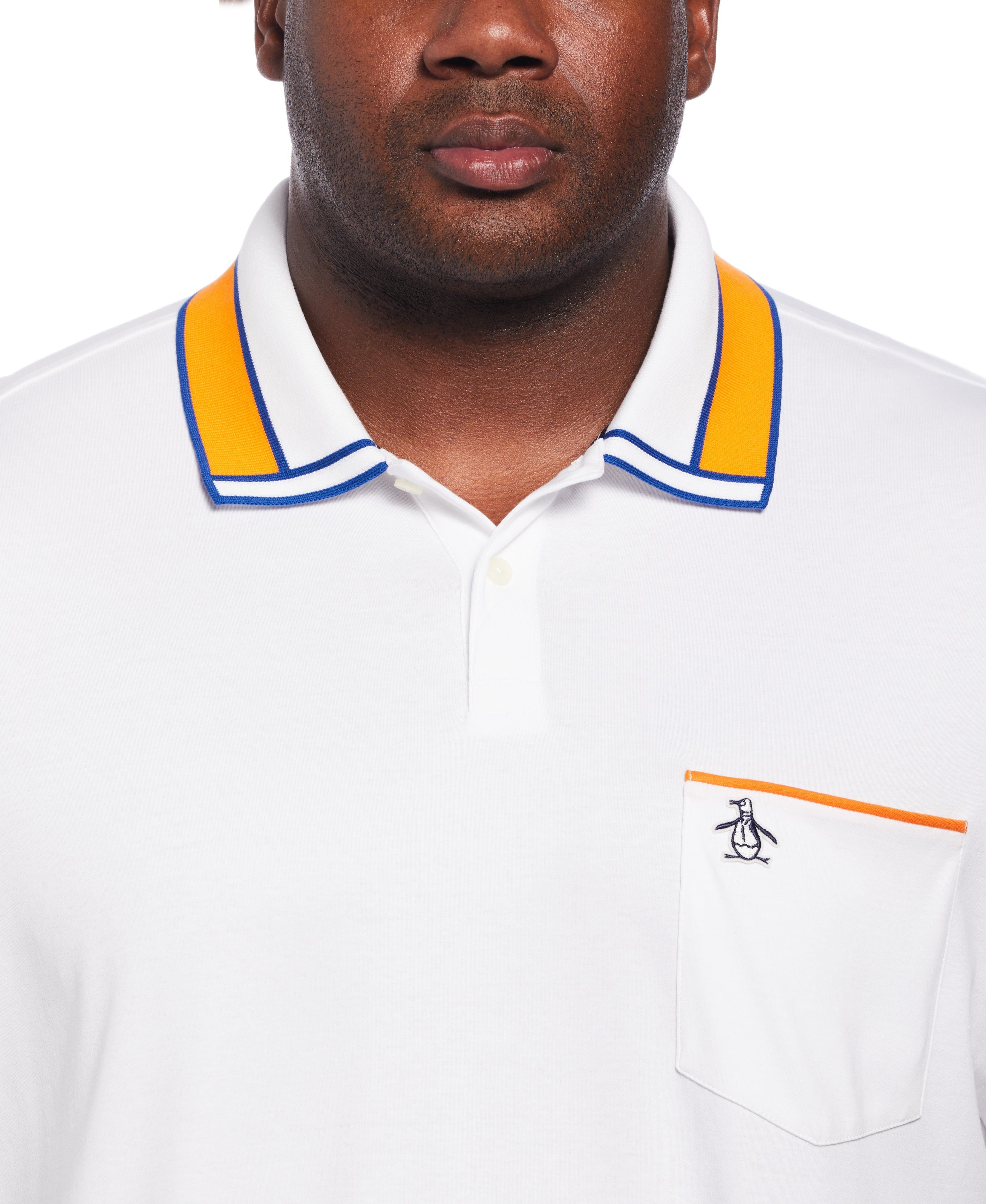 Original Penguin Big & Tall Striped Collar And Cuff Interlock Polo sold by Cubavera product image thumbnail 3