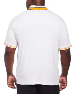 Original Penguin Big & Tall Striped Collar And Cuff Interlock Polo sold by Cubavera