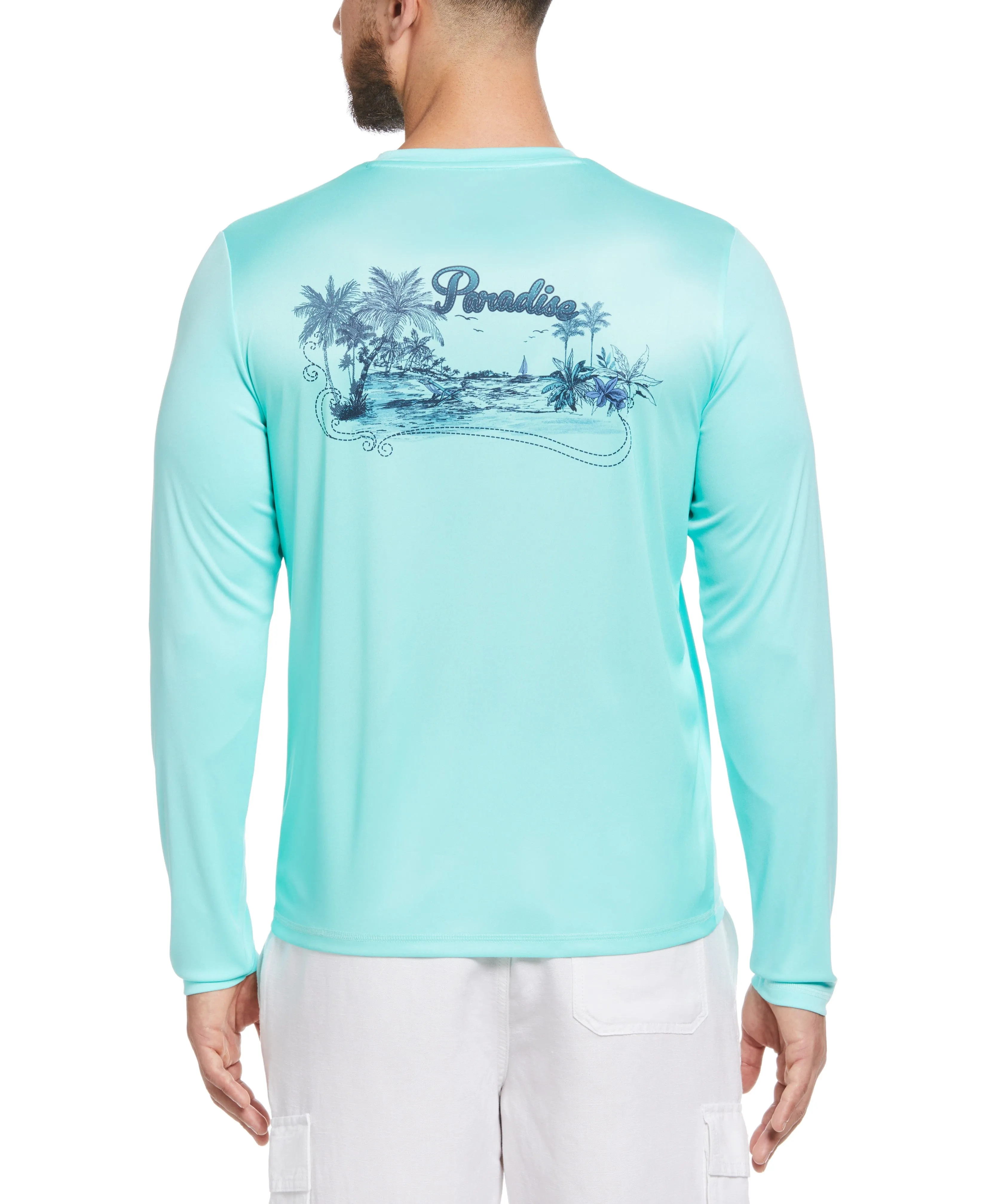 Paradise Print Sun Protection Shirt sold by Cubavera product image thumbnail 2