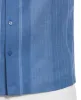 Big & Tall Linen Blend Gradient Panel Shirt sold by Cubavera