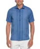 Big & Tall Linen Blend Gradient Panel Shirt sold by Cubavera