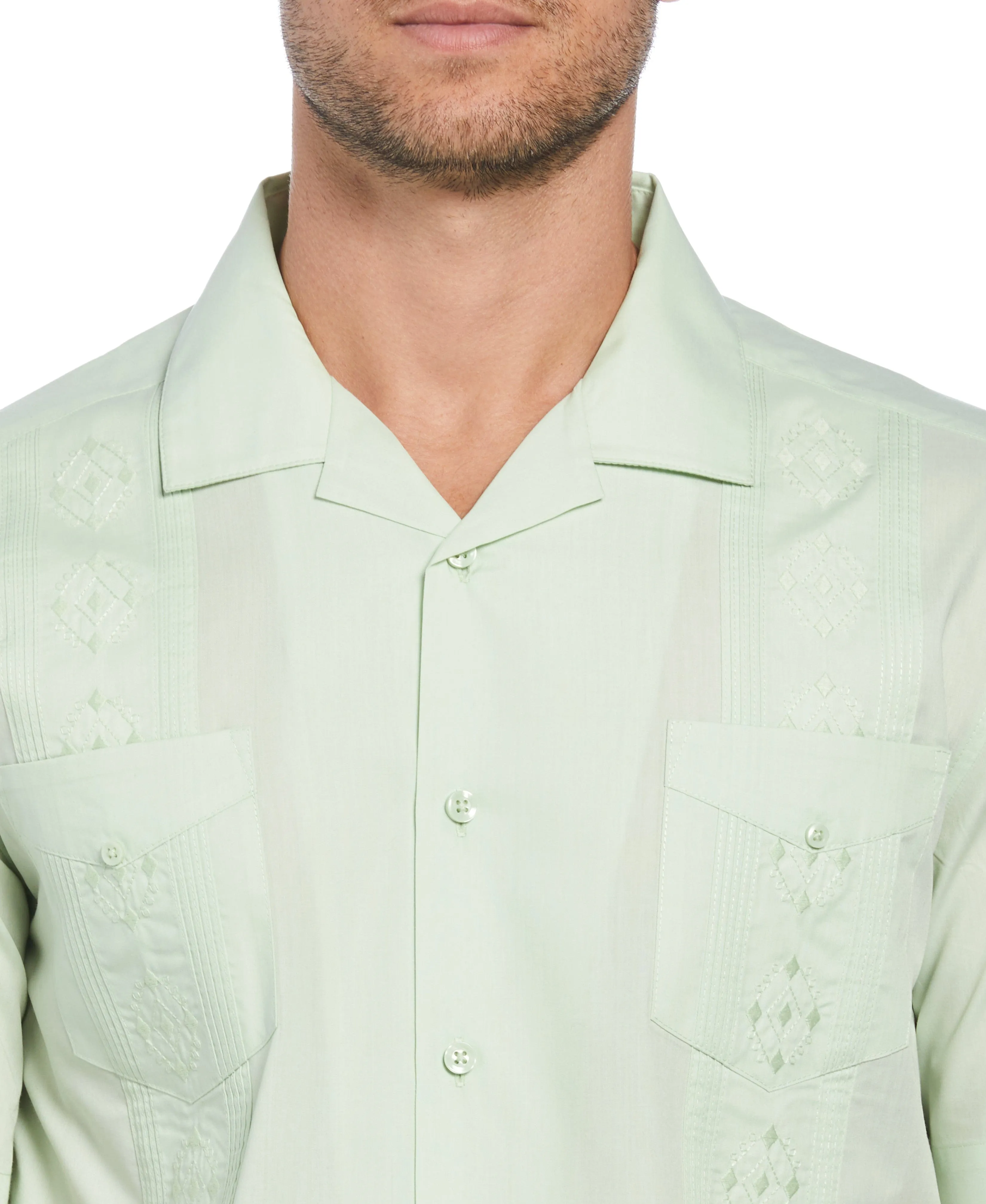 Big & Tall Authentic Embroidered Guayabera Shirt sold by Cubavera product image thumbnail 3