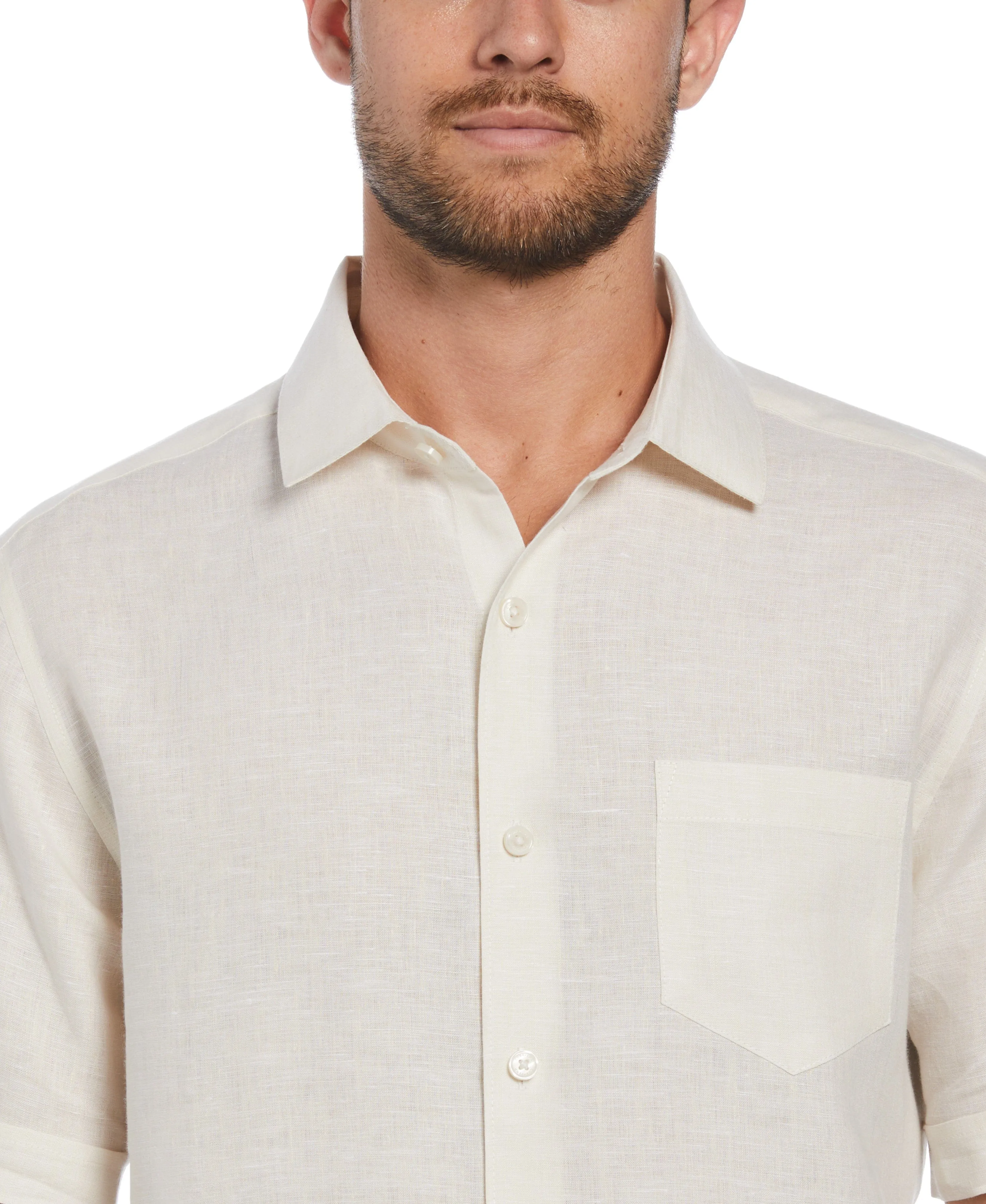 Big & Tall Classic Two-Tone Linen Shirt sold by Cubavera product image thumbnail 3
