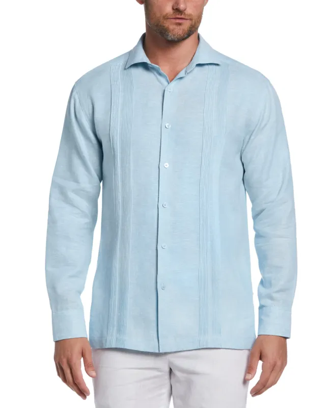 Linen Multi-Tuck Guayabera Shirt sold by Cubavera