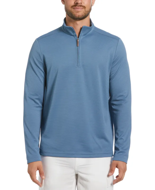 Big & Tall Solid Textured 1/4 Zip Pullover Sweater sold by Cubavera