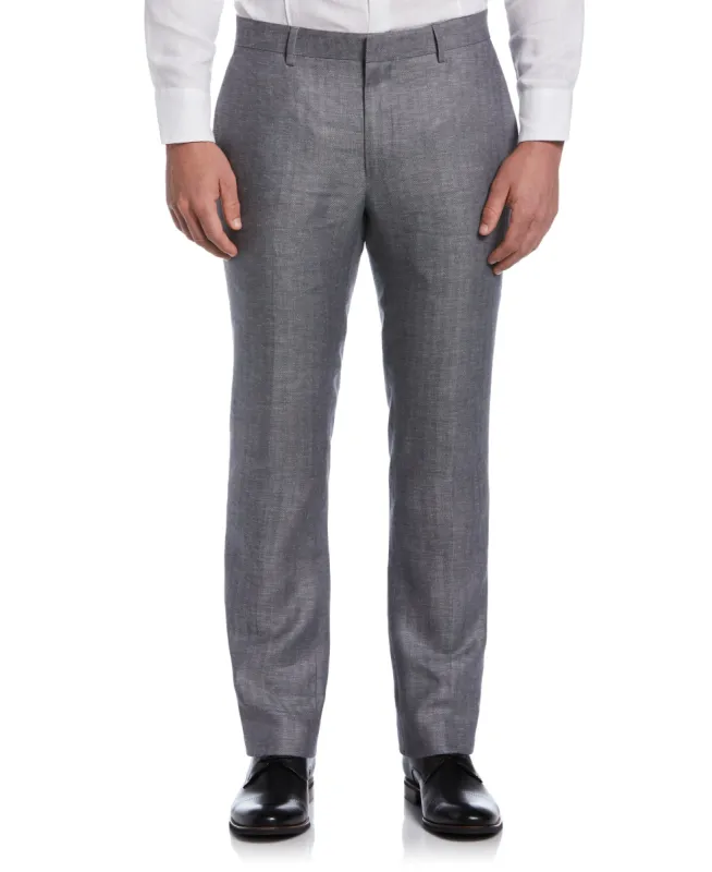 Flat Front Herringbone Linen Pant sold by Cubavera