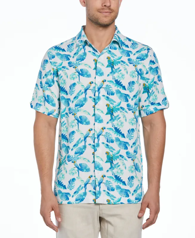 Tropical Parrot Print Shirt sold by Cubavera