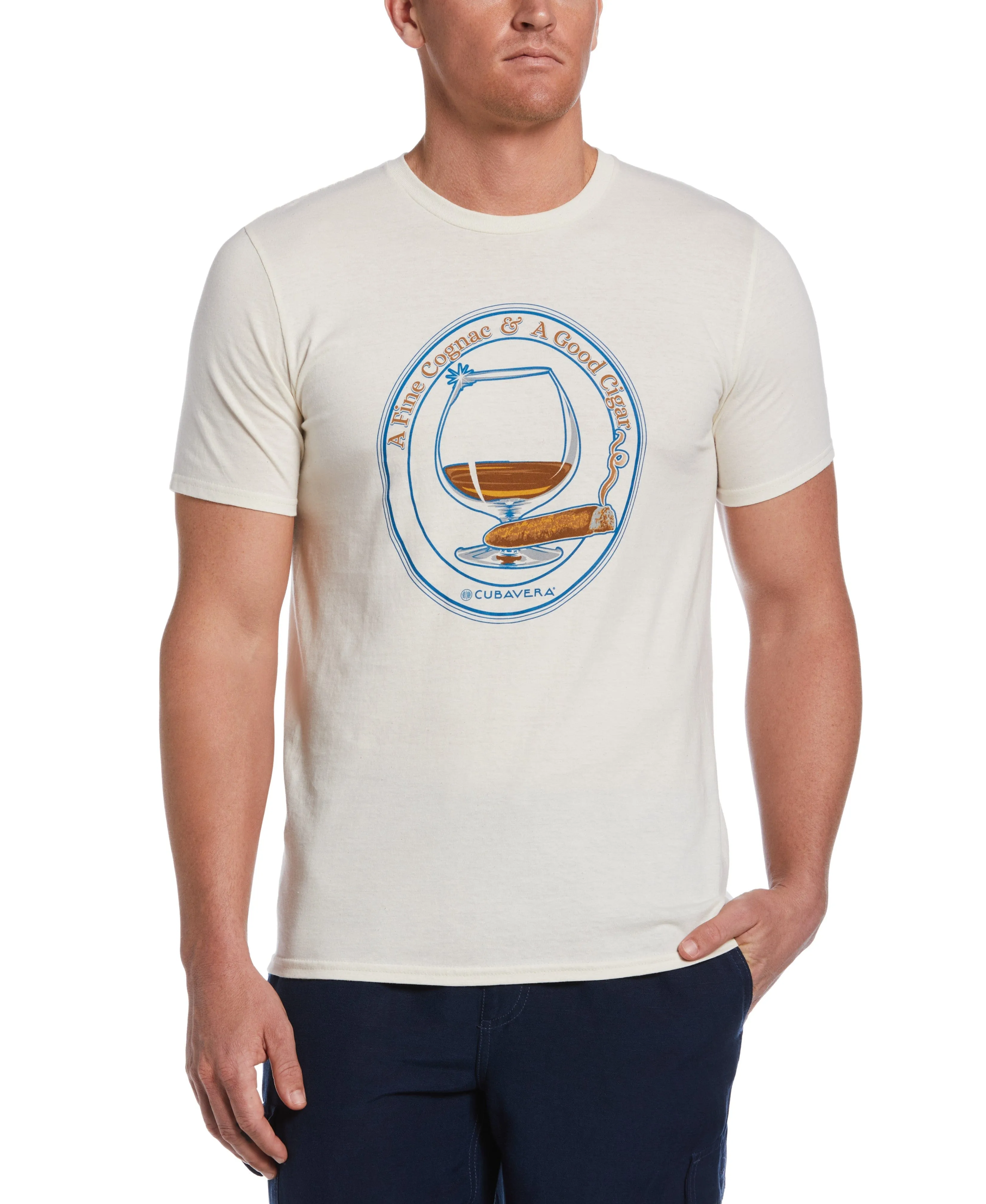 Cognac Print Tee sold by Cubavera