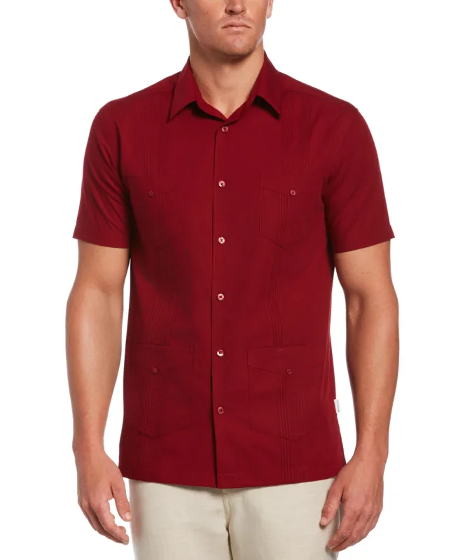 Big & Tall Four Pocket Guayabera Shirt sold by Cubavera