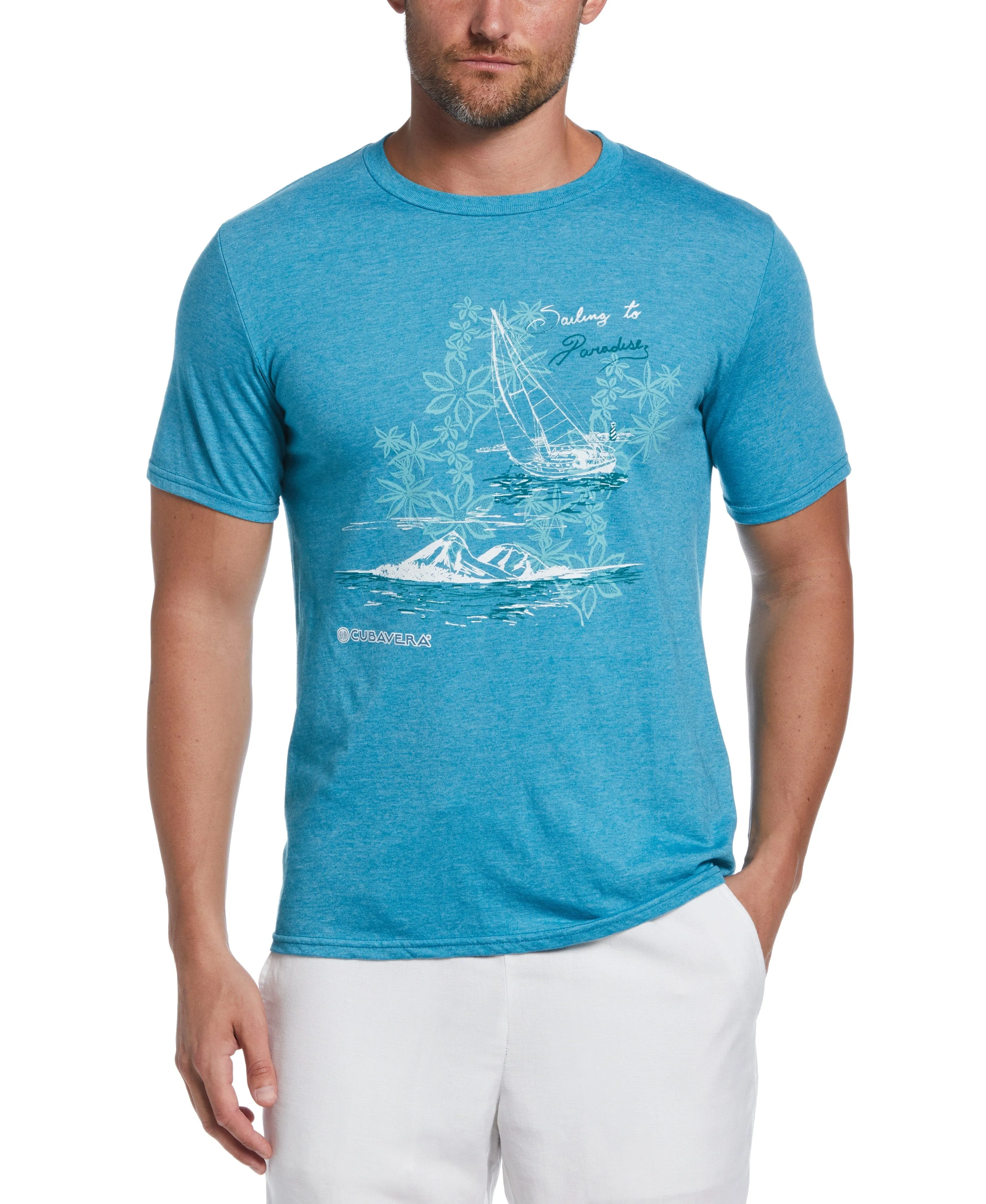 Sailing To Paradise Print Tee sold by Cubavera