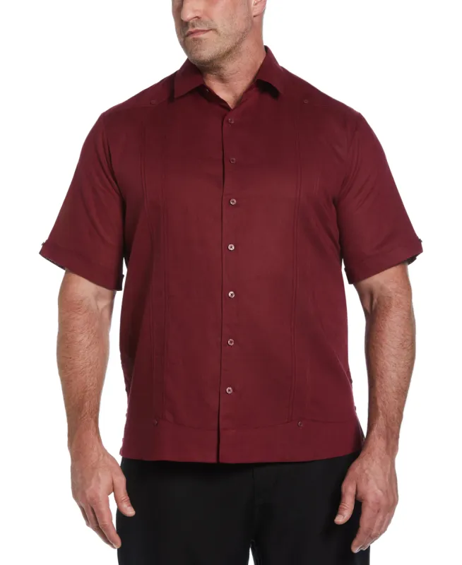 Big & Tall Linen Blend No Pocket Guayabera Shirt sold by Cubavera