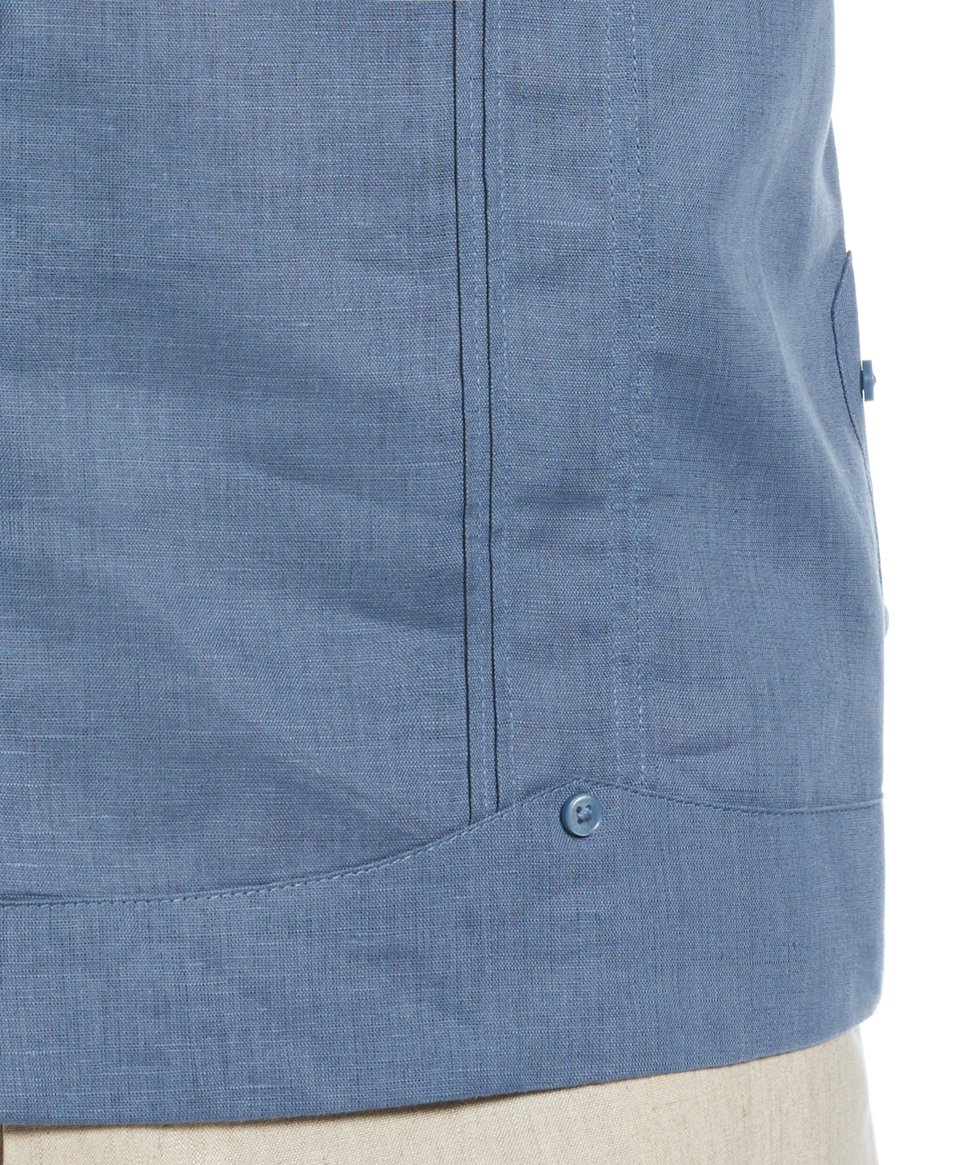 Linen Blend No-Pocket Guayabera Shirt sold by Cubavera product image thumbnail 4