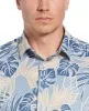 Linen-Blend Leaf Outline Print Shirt sold by Cubavera