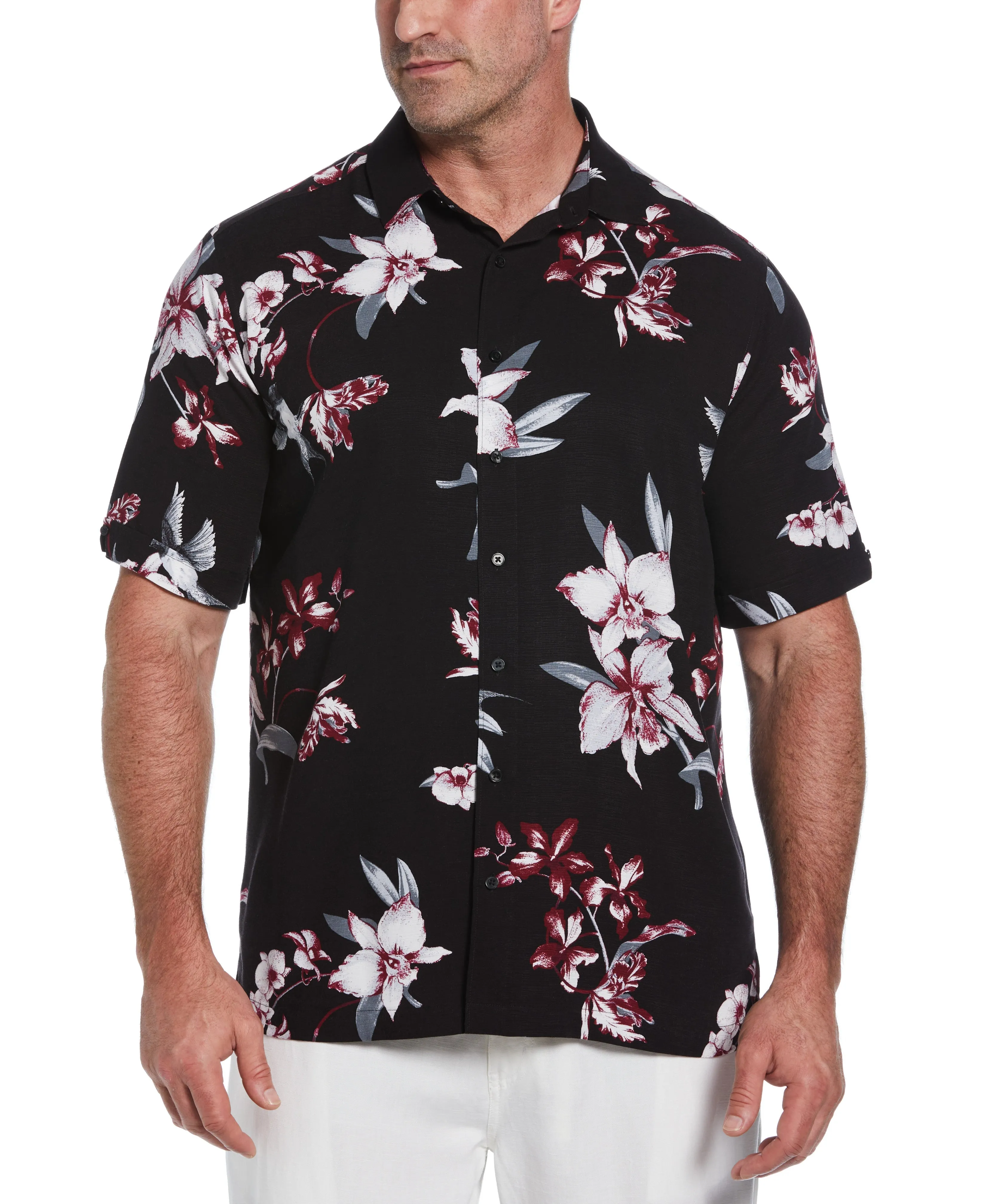 Big & Tall Floral Conversational Print Shirt sold by Cubavera