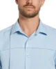 Two-Tone Cross Tuck Chambray Shirt sold by Cubavera