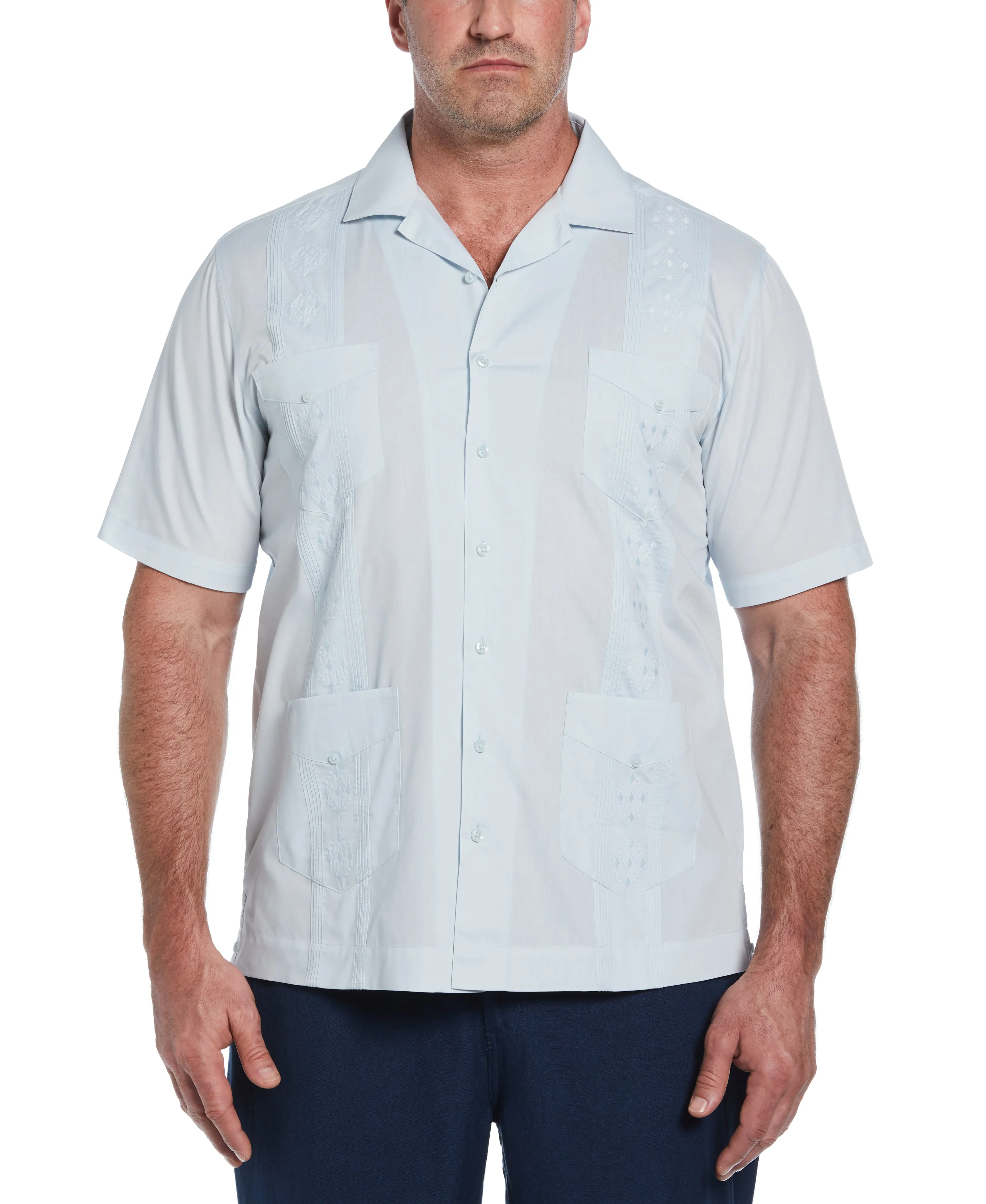 Big & Tall Authentic Embroidered Guayabera Shirt sold by Cubavera