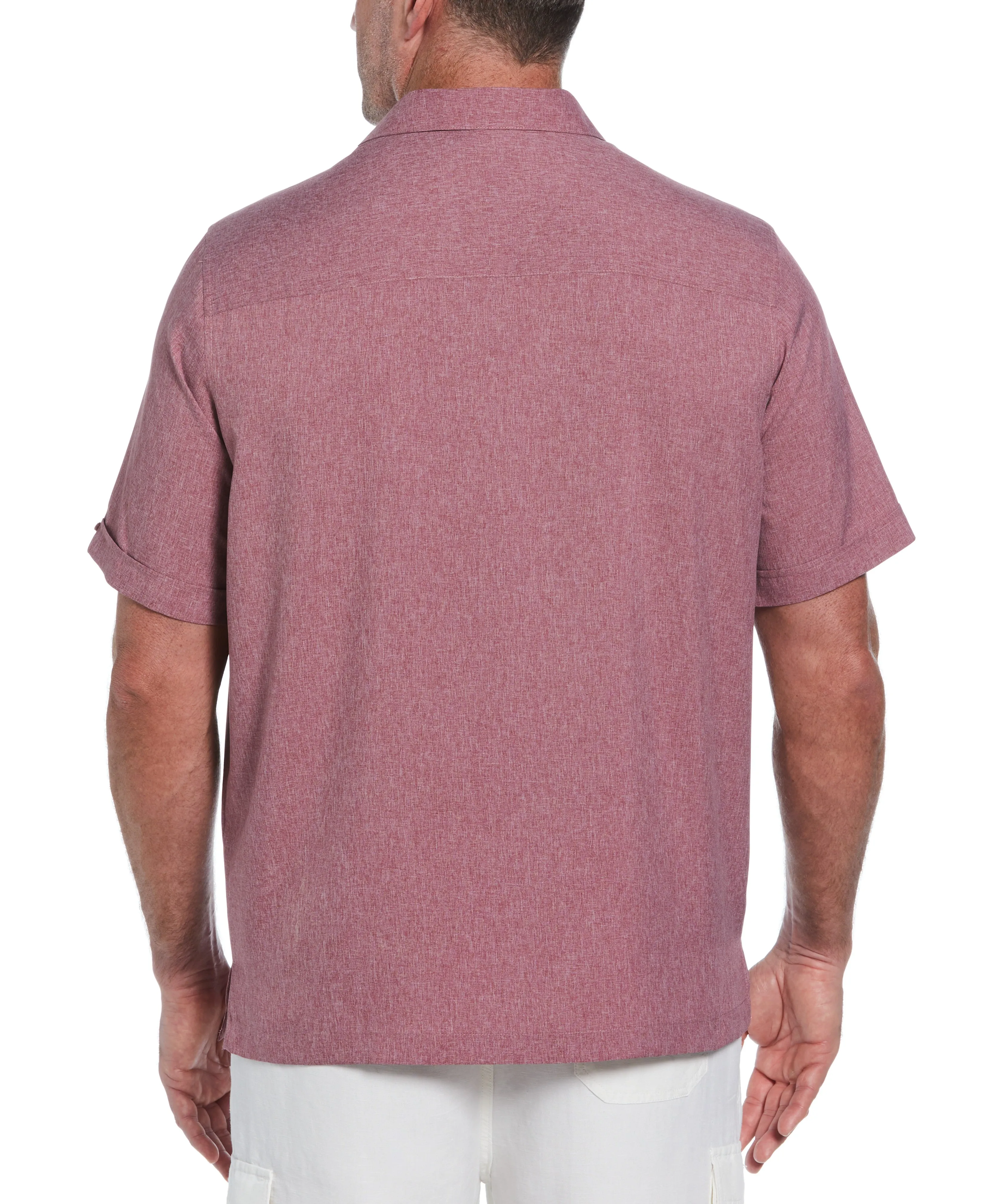 Big & Tall Two-Tone Cross Tuck Chambray Shirt sold by Cubavera product image thumbnail 2