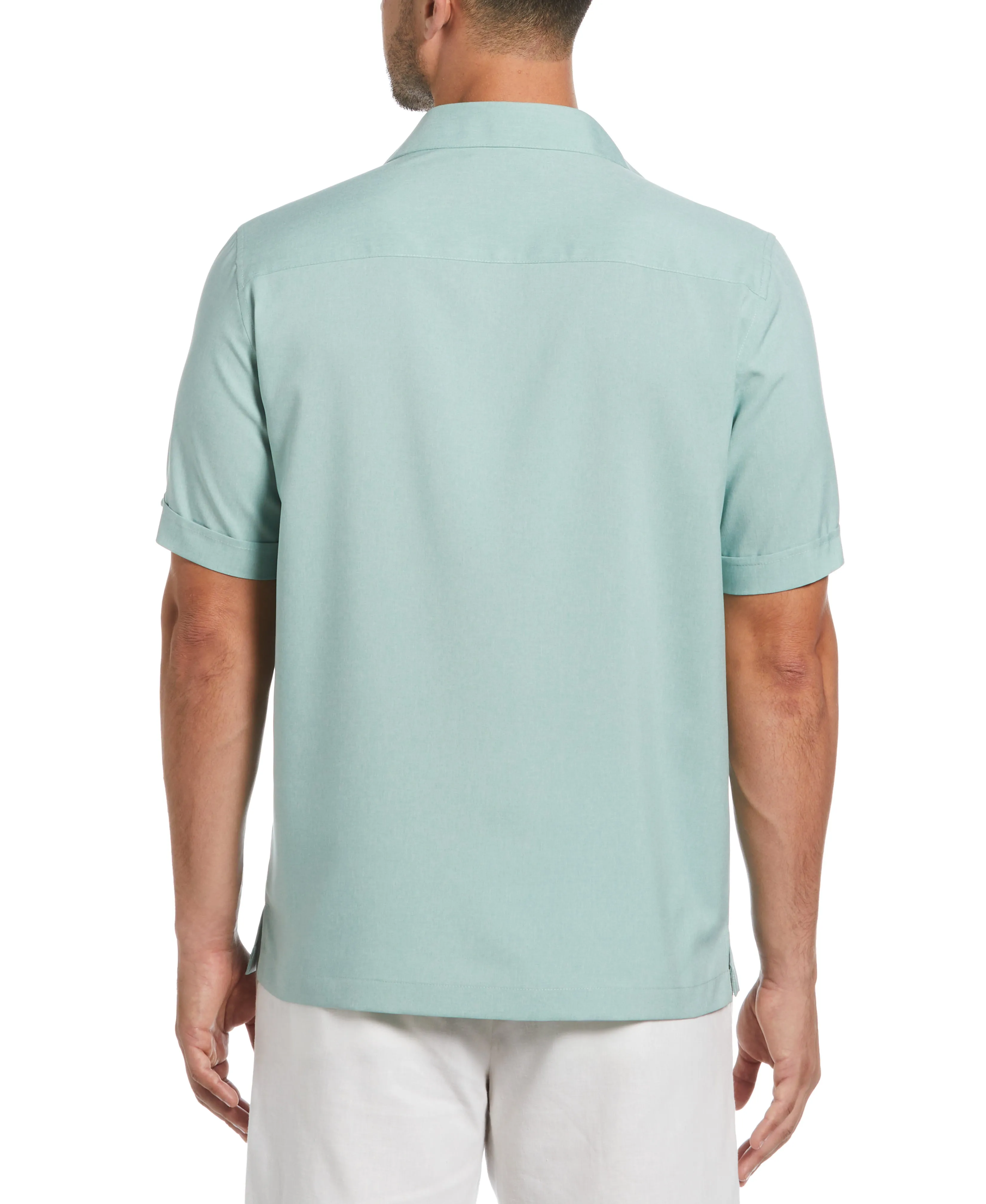 Two-Tone Cross Tuck Chambray Shirt sold by Cubavera product image thumbnail 2