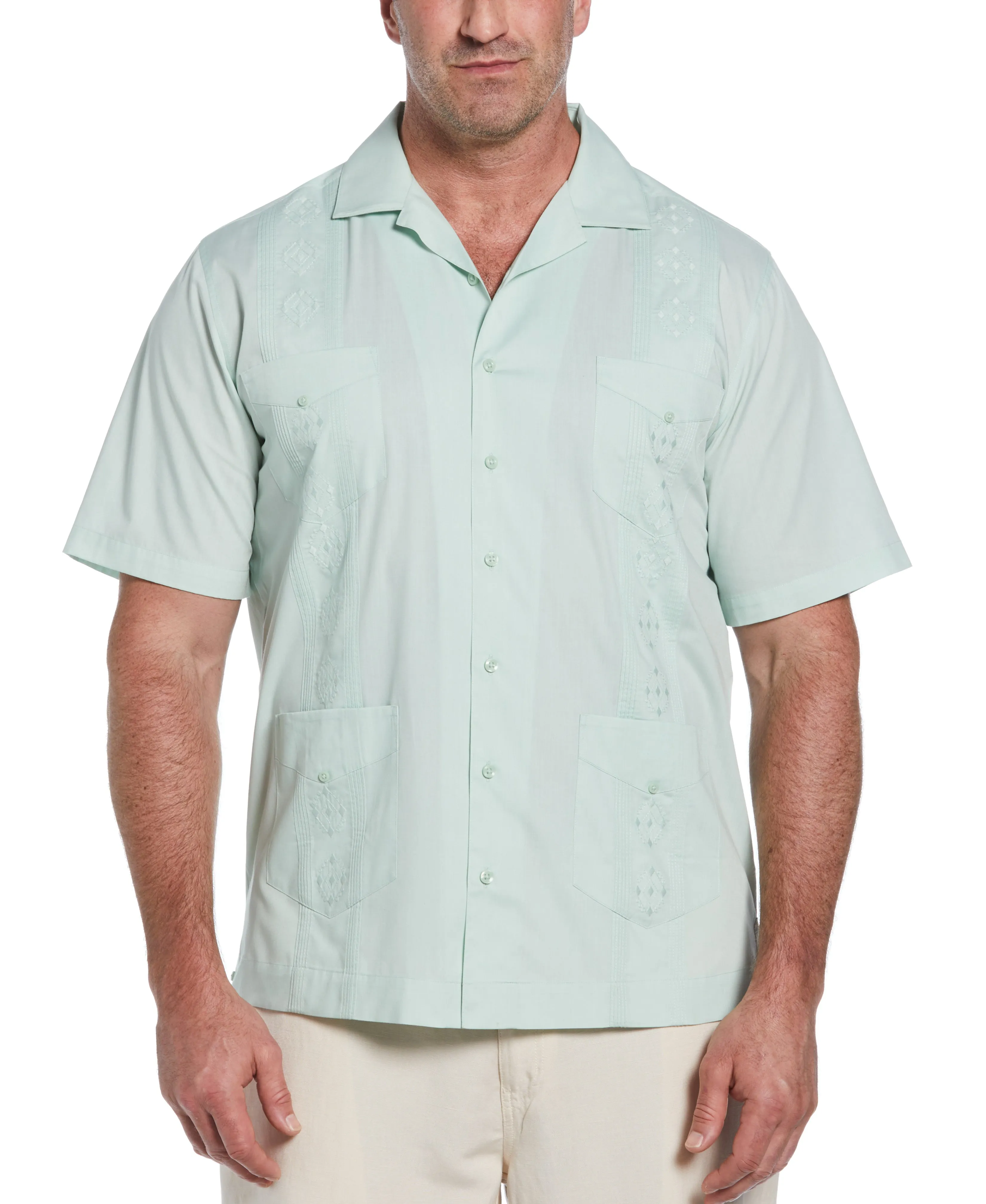 Big & Tall Authentic Embroidered Guayabera Shirt sold by Cubavera
