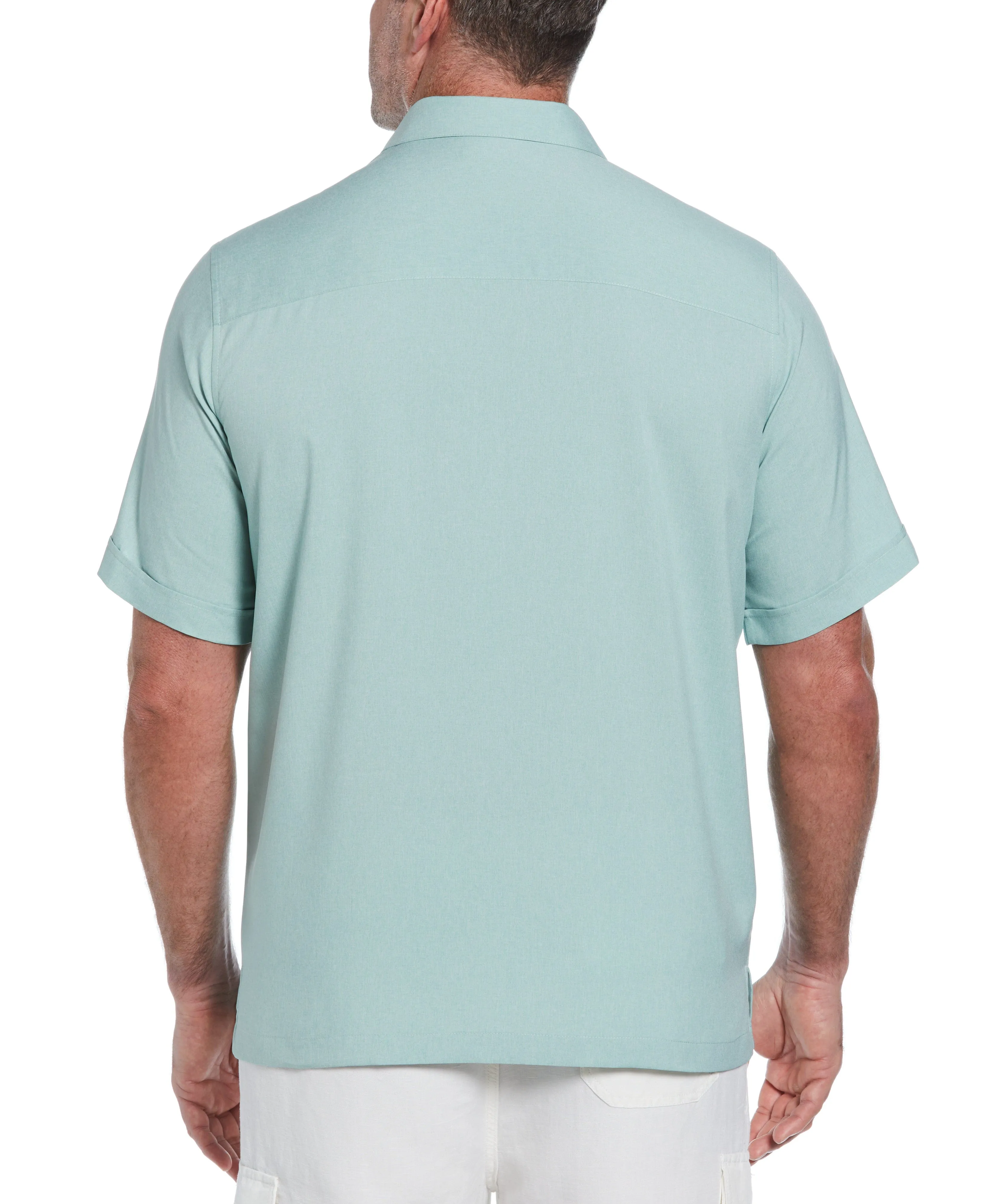 Big & Tall Two-Tone Cross Tuck Chambray Shirt sold by Cubavera product image thumbnail 2