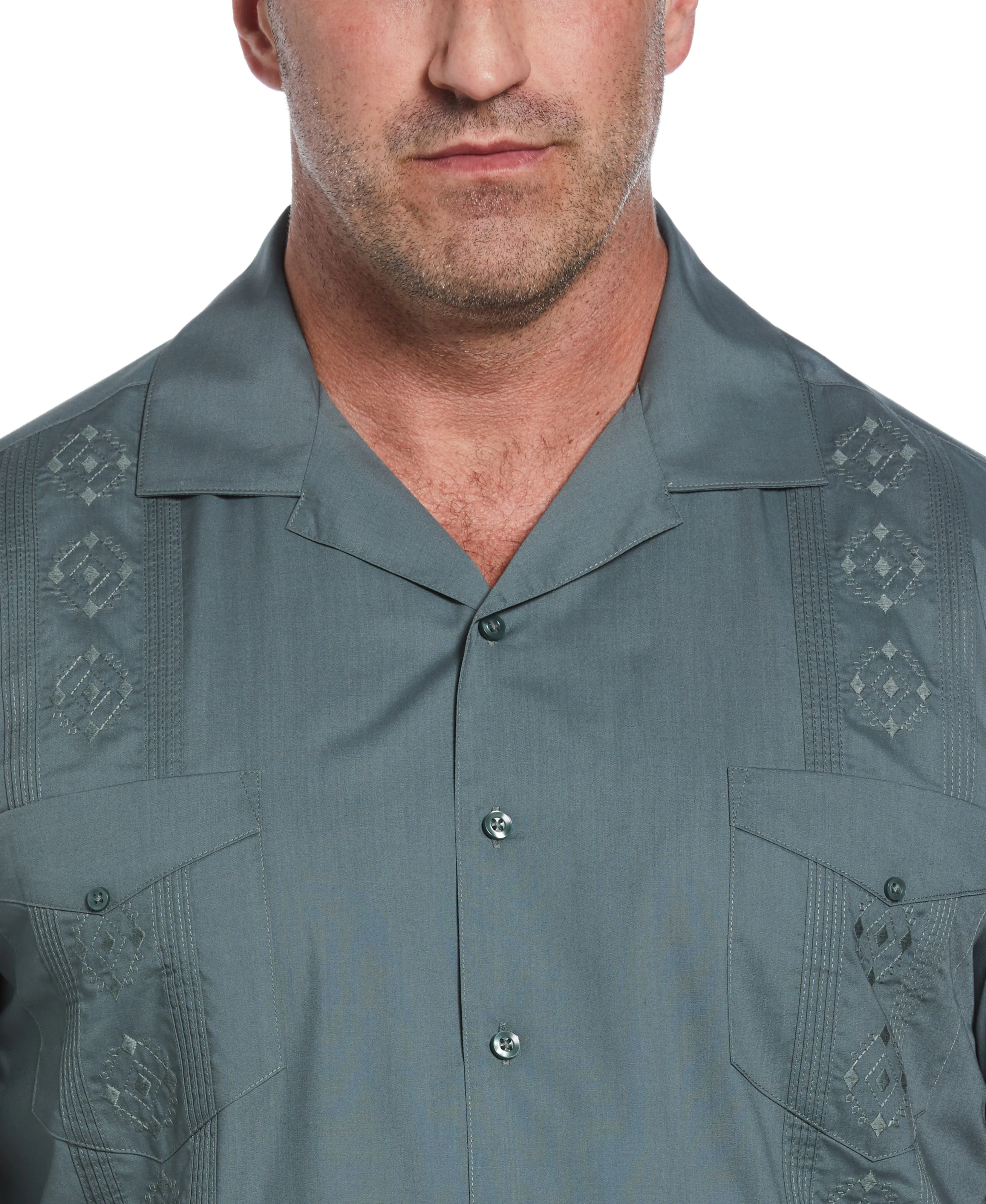 Big & Tall Authentic Embroidered Guayabera Shirt sold by Cubavera product image thumbnail 3