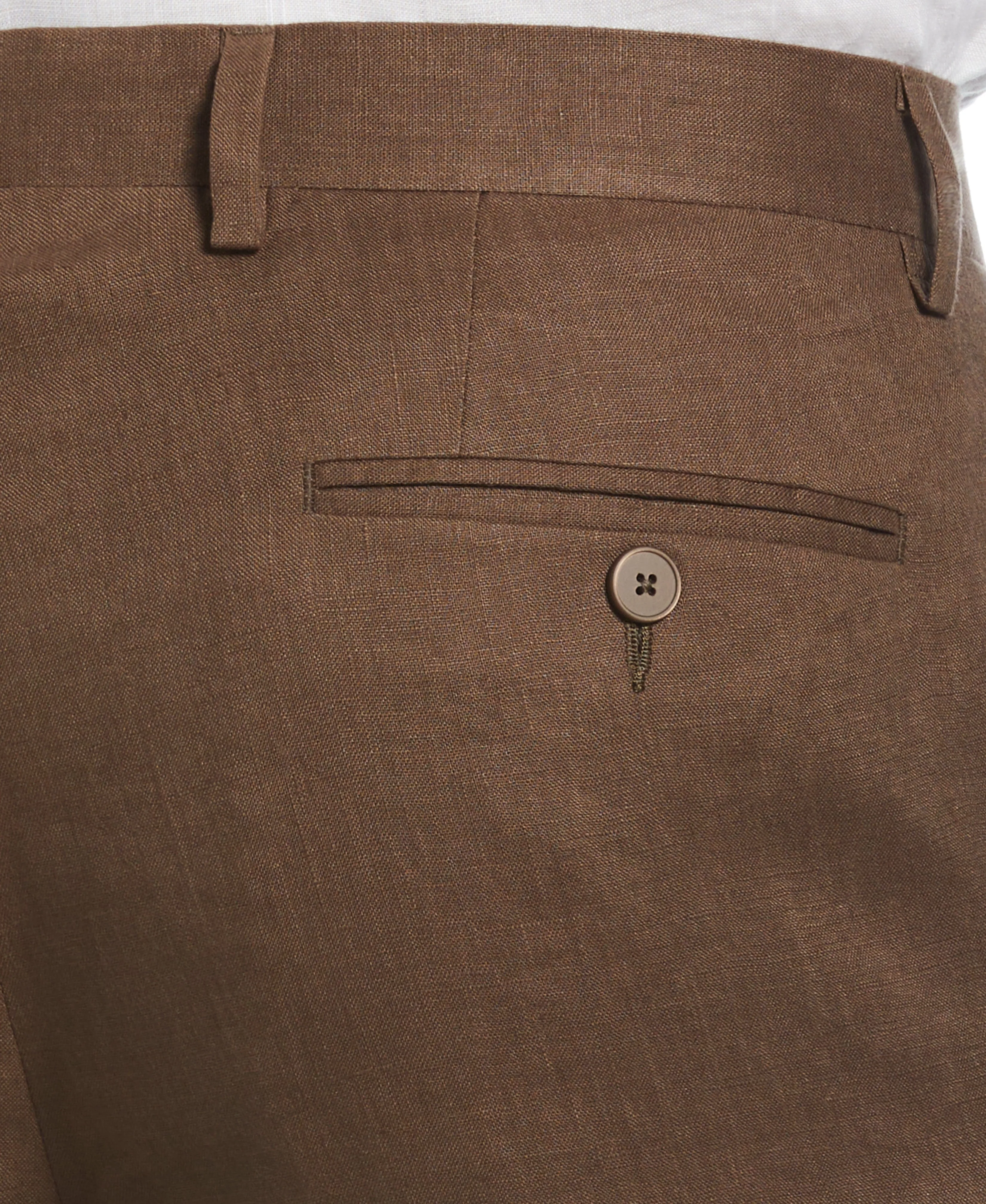 100% Linen Solid Flat Front Pant sold by Cubavera product image thumbnail 3