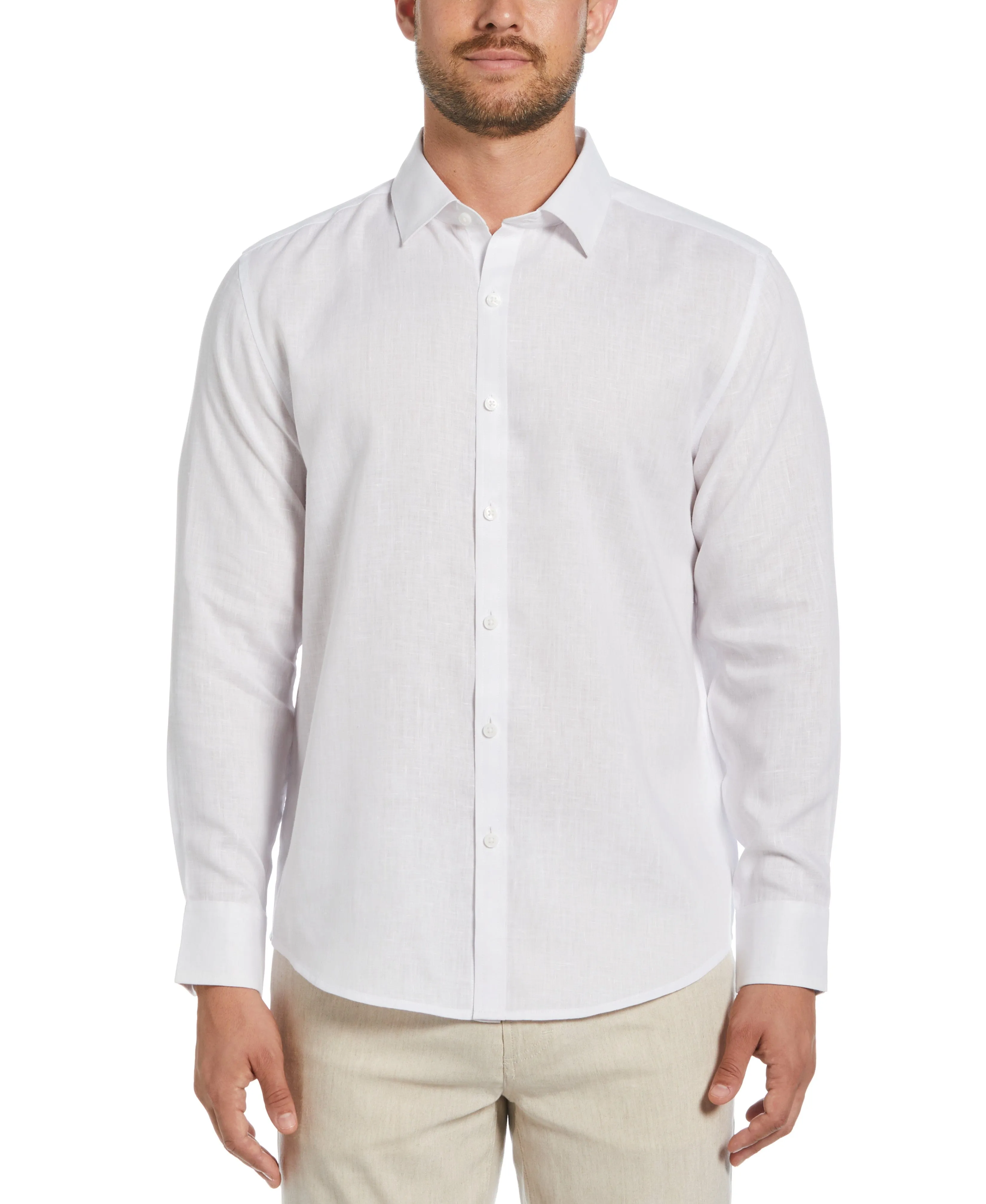 Travelselect™ Linen-Blend Long Sleeve Shirt sold by Cubavera