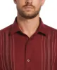 Linen Blend Yarn Dyed Panel Shirt sold by Cubavera
