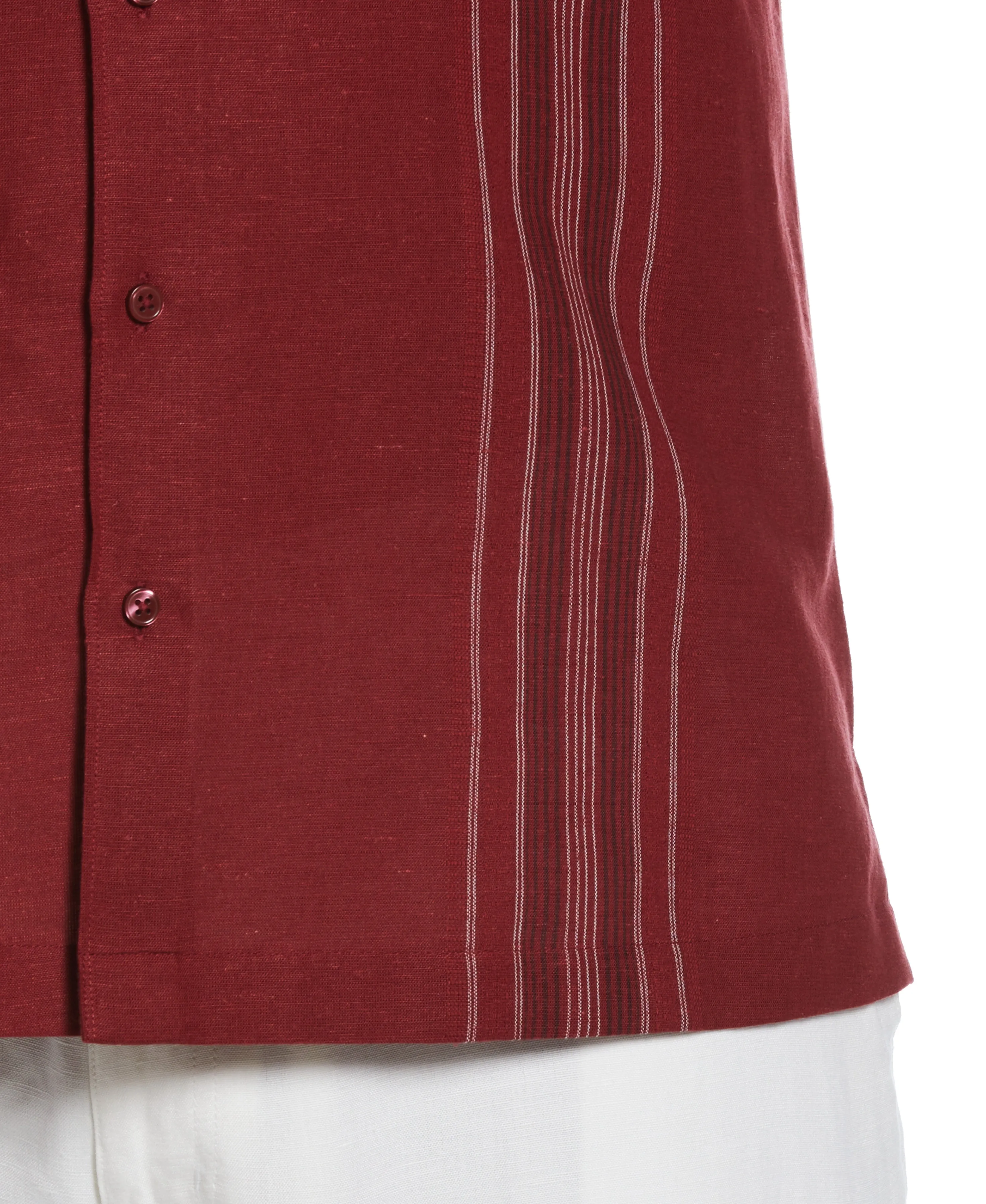 Big & Tall Linen Blend Yarn Dyed Panel Shirt sold by Cubavera product image thumbnail 4