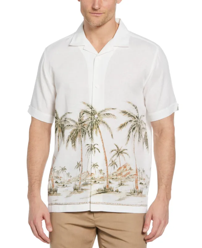 Palm Print Border Shirt sold by Cubavera