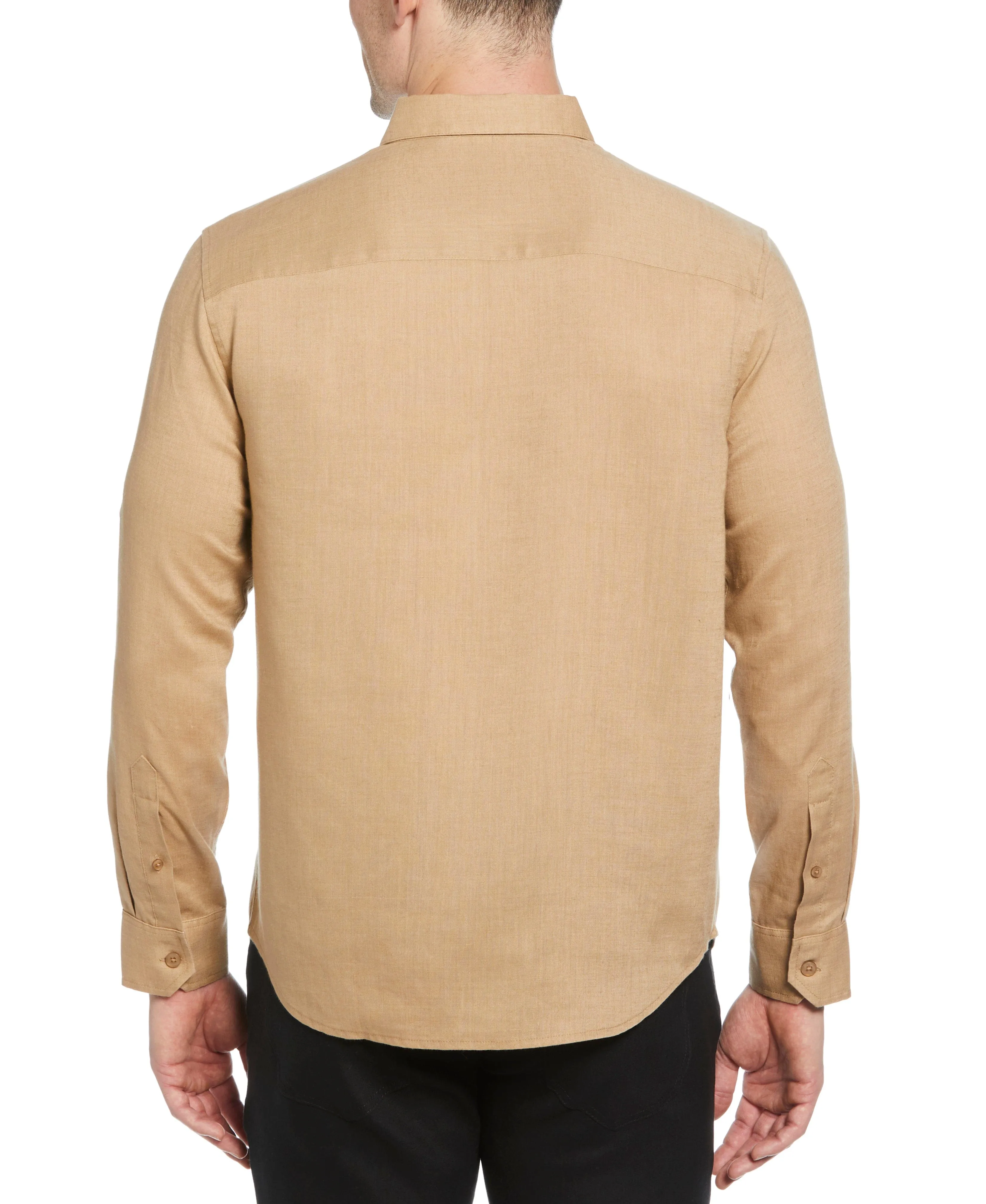 Travelselect™ Linen-Blend Rolled Sleeve Shirt sold by Cubavera product image thumbnail 2