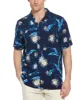 Big & Tall Floral Print Cuban Collar Shirt sold by Cubavera