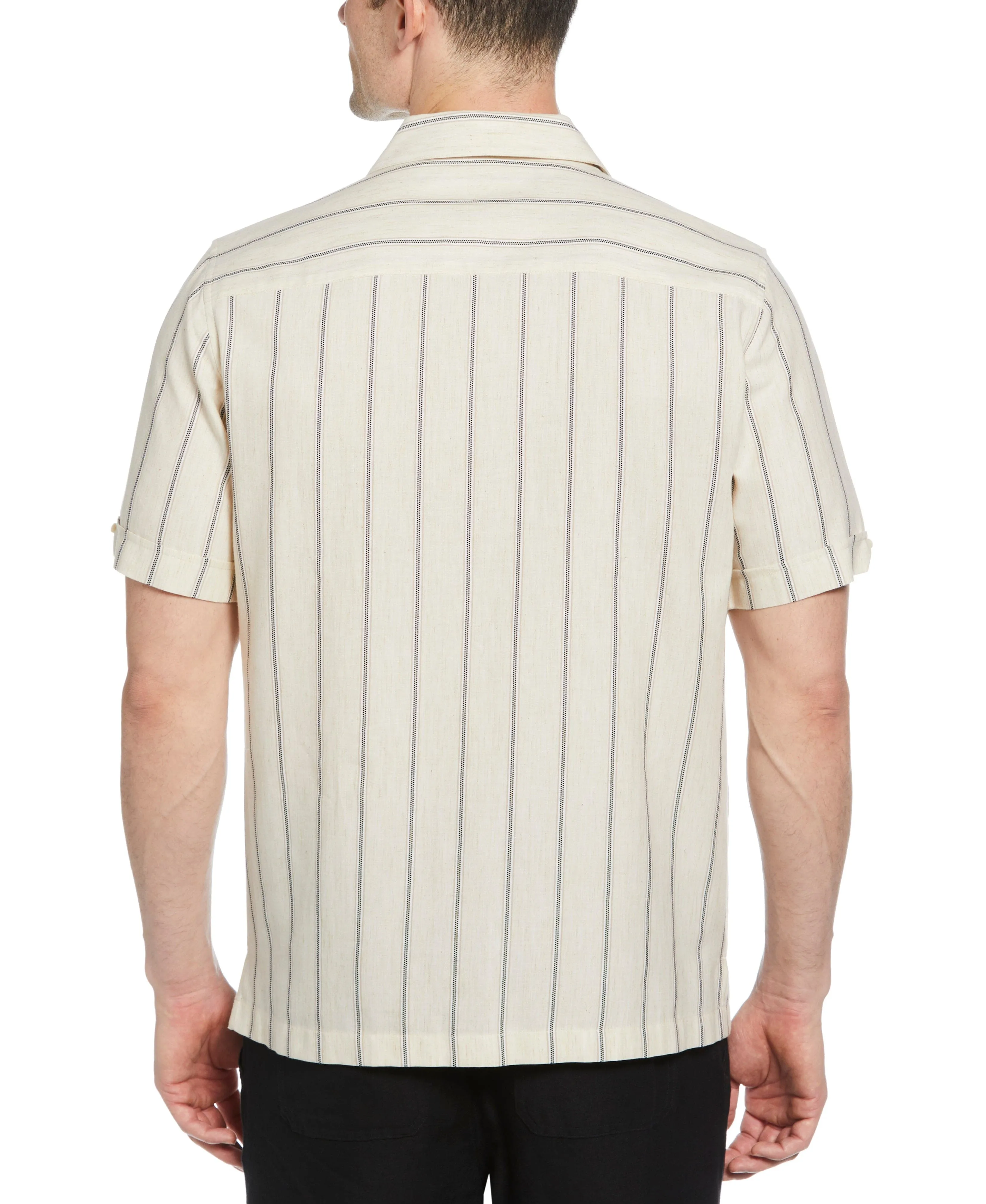 Space-Dyed Dobby Stripe Shirt sold by Cubavera product image thumbnail 2